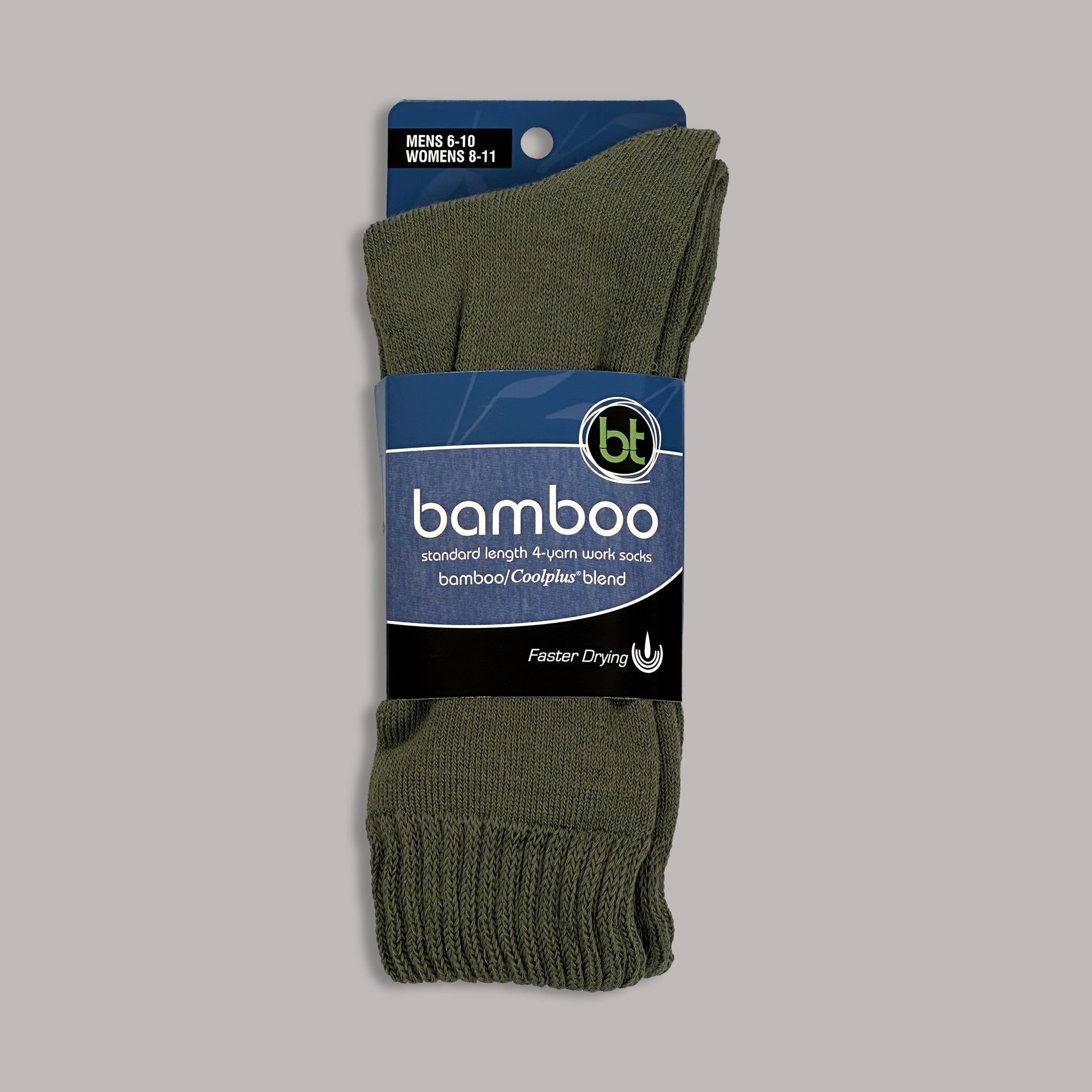 Bamboo Quick Dry Socks by Bamboo Textiles - Khaki Pack