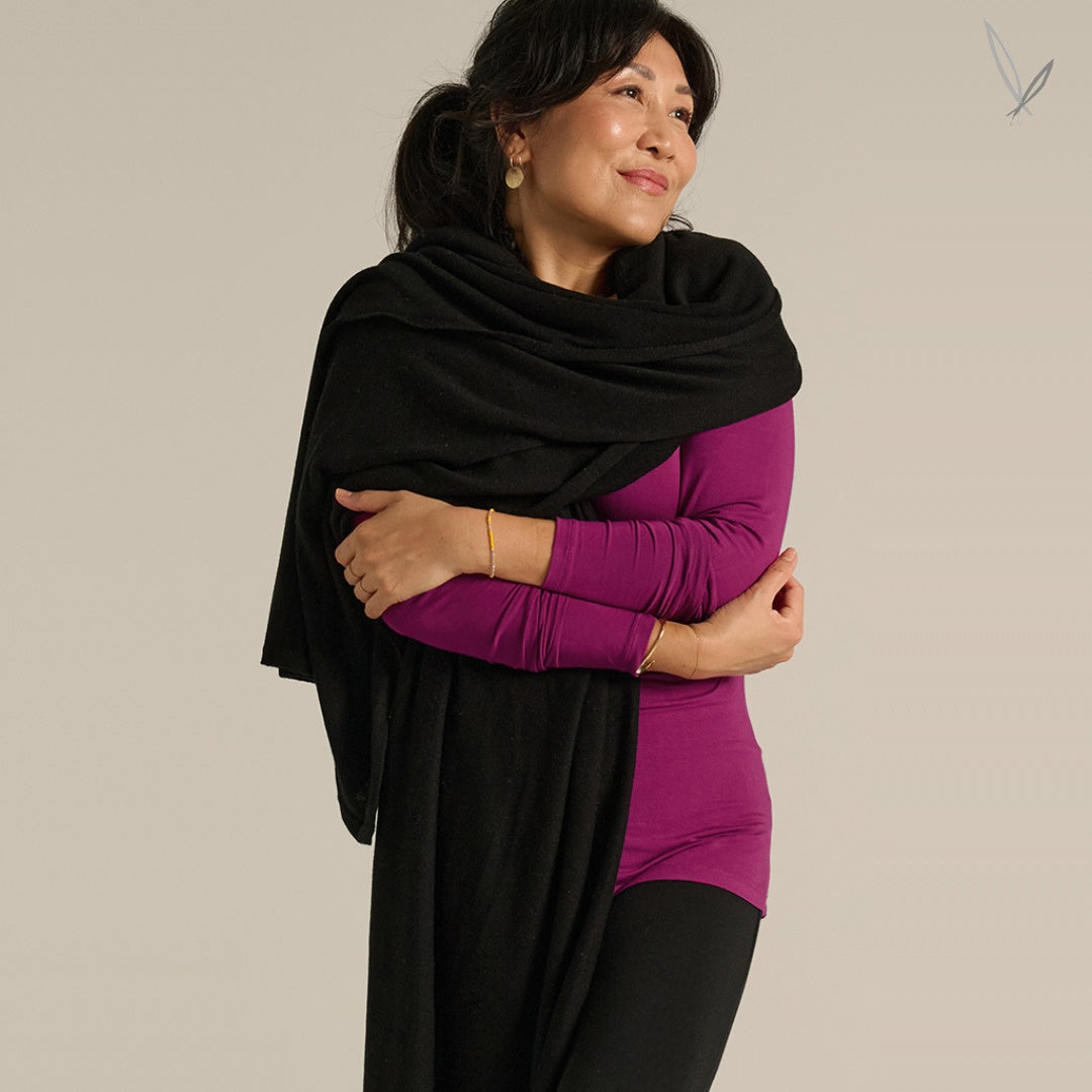 Bamboo & Recycled Cashmere Wool Travel Wrap