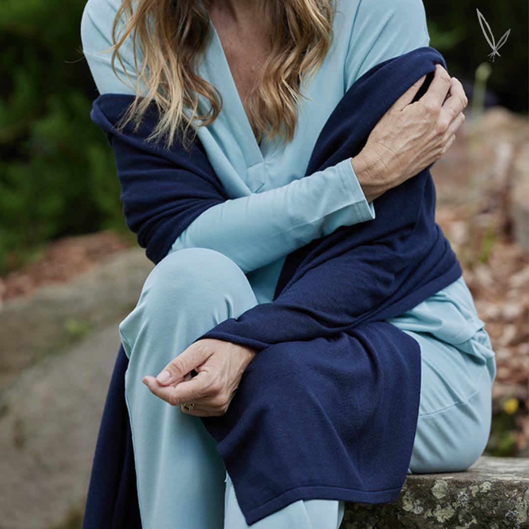 Bamboo & Recycled Cashmere Wool Travel Wrap