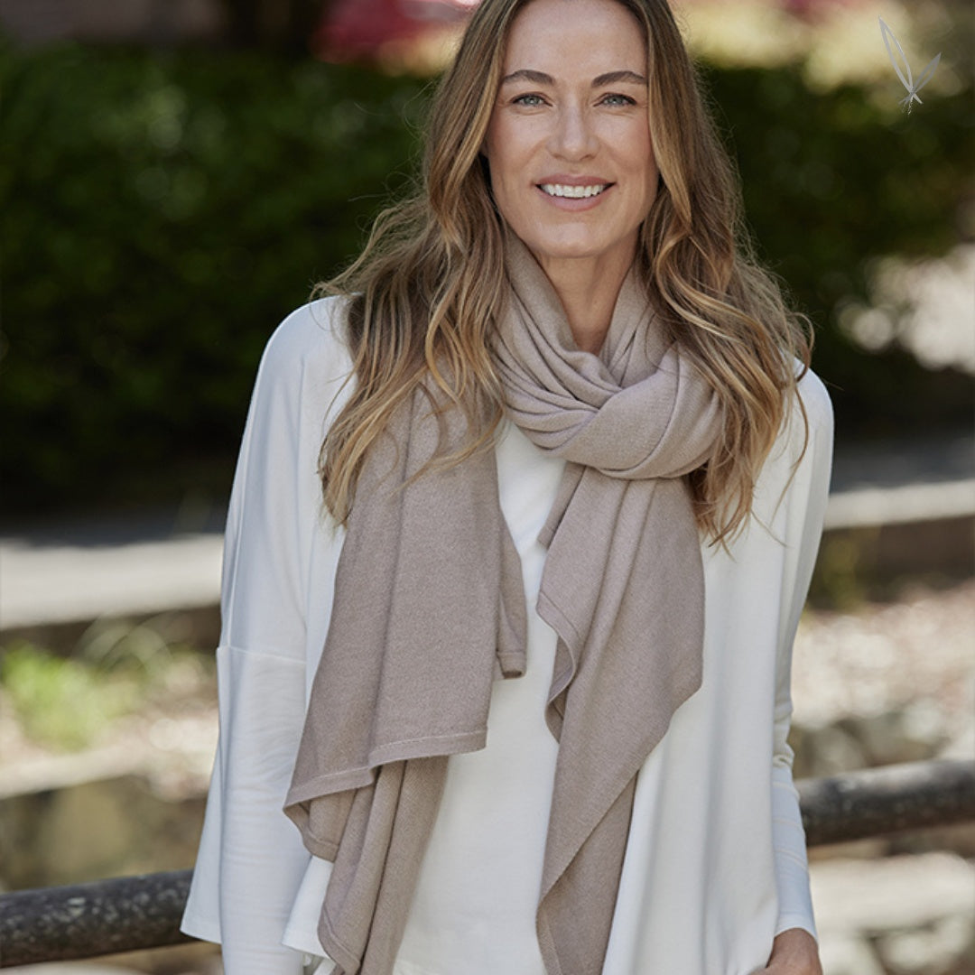 Bamboo & Recycled Cashmere Wool Travel Wrap