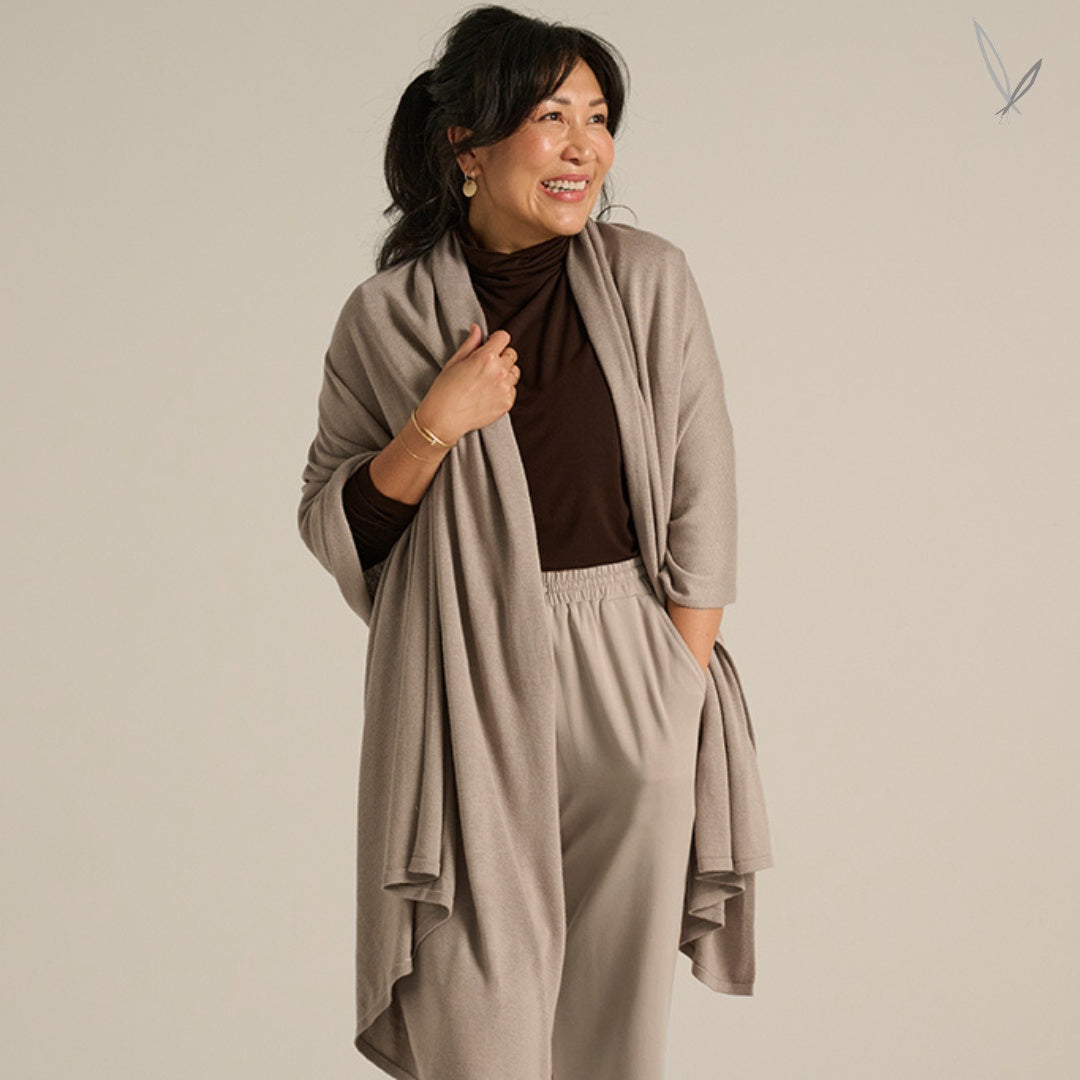 Bamboo & Recycled Cashmere Wool Travel Wrap
