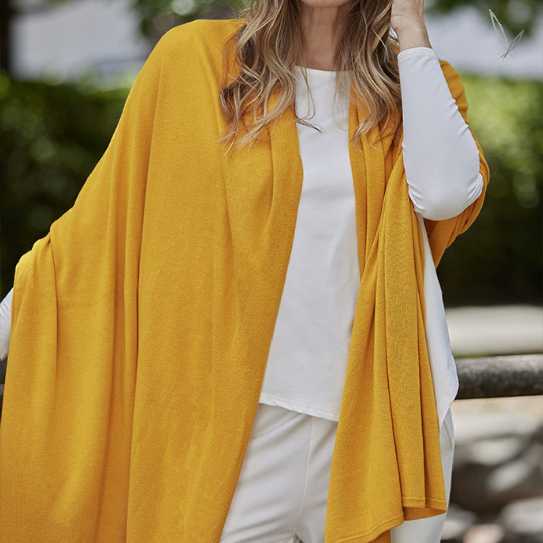 Bamboo & Recycled Cashmere Wool Travel Wrap