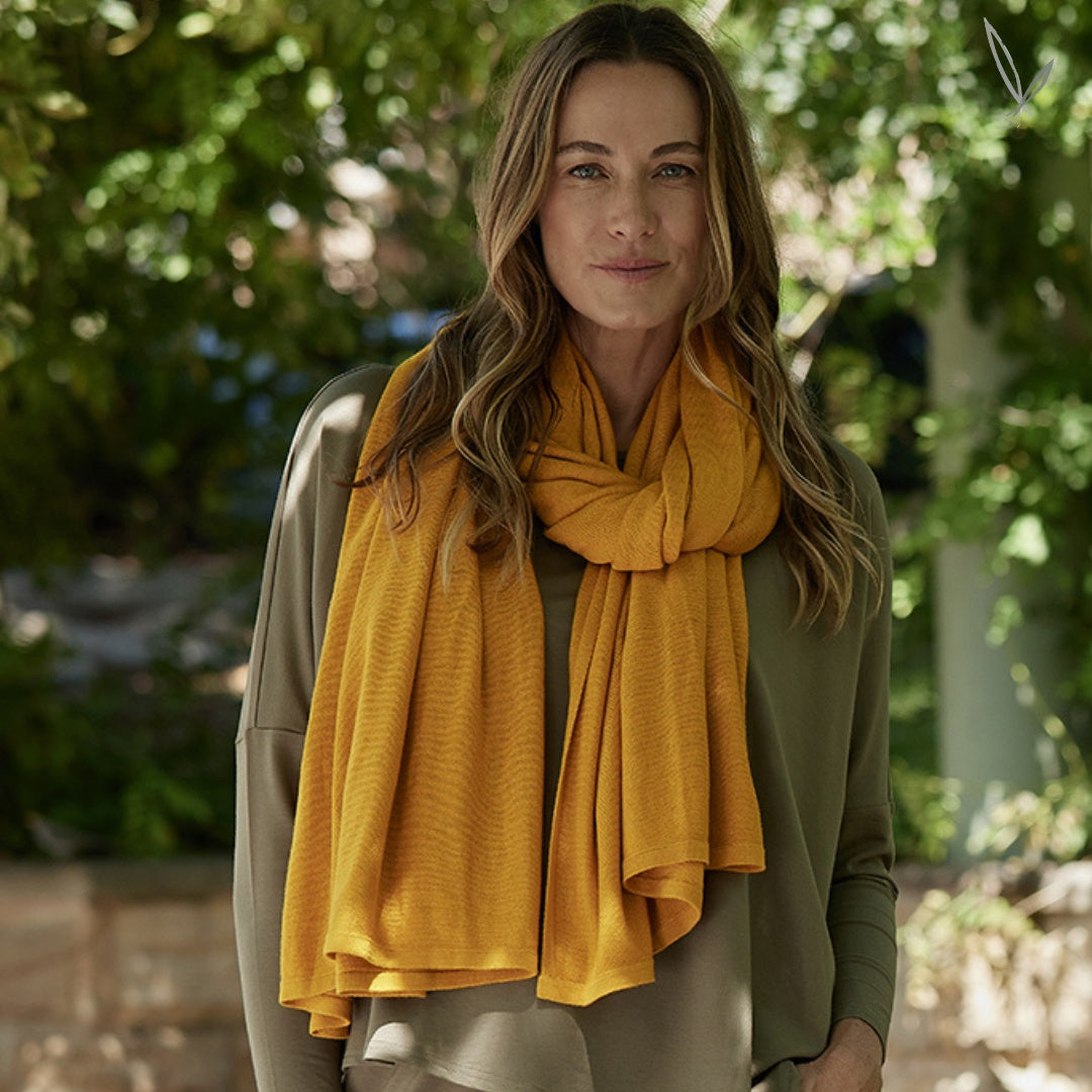 Bamboo & Recycled Cashmere Wool Travel Wrap