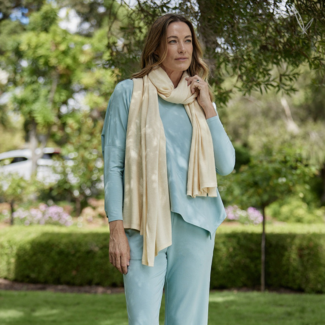 Bamboo & Recycled Cashmere Wool Travel Wrap
