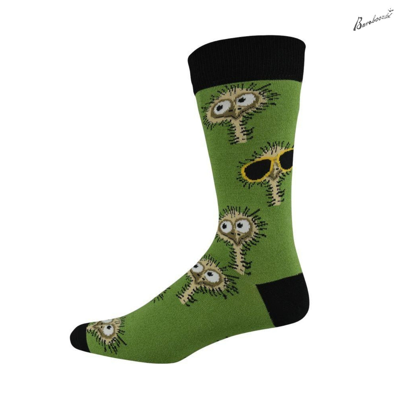 Bamboo Crew Sock - Emu Green