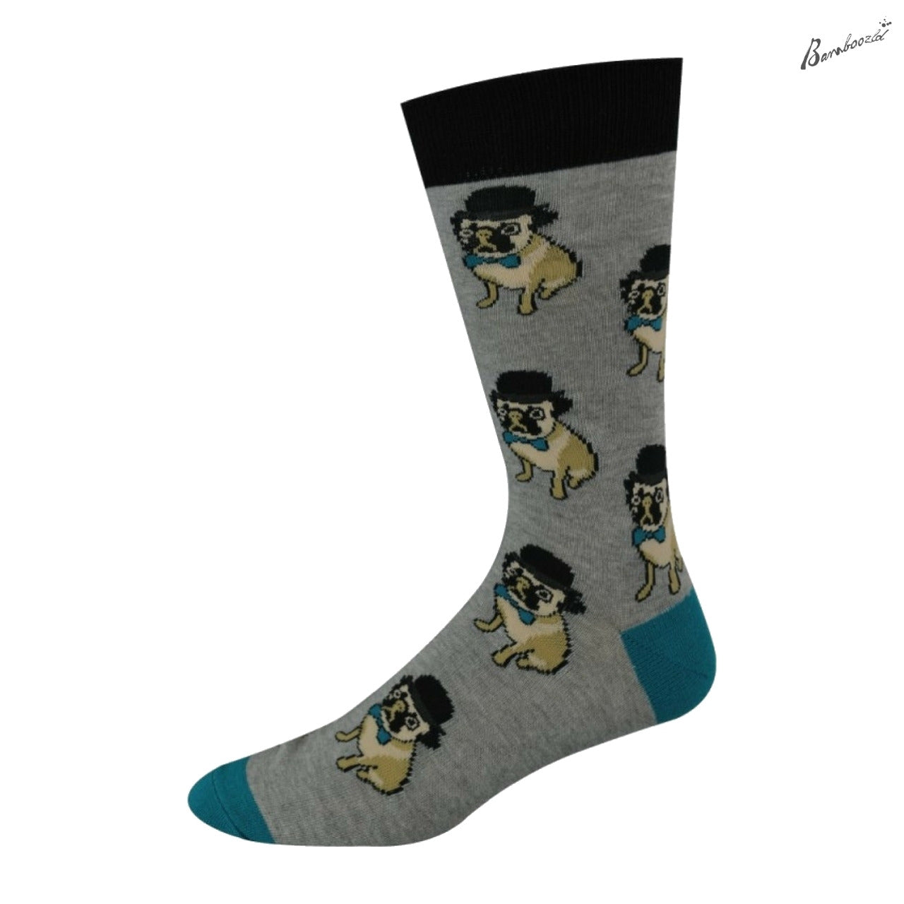 Bamboo Crew Sock - Hipster Pug
