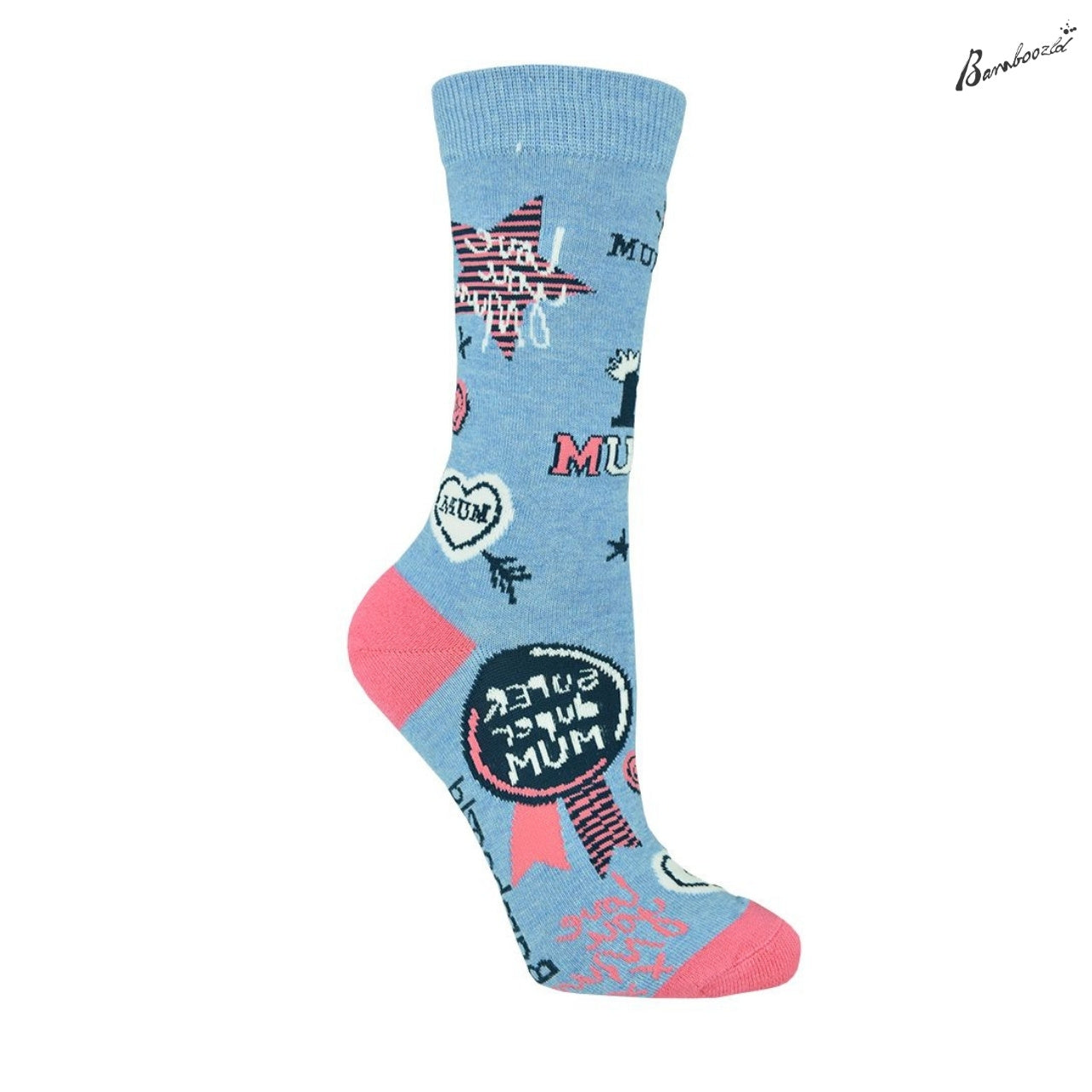 Bamboo Crew Sock - Super Duper Mum