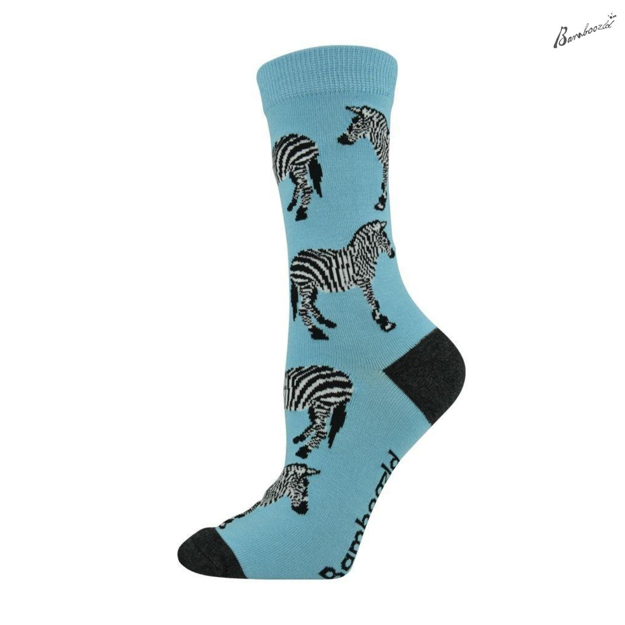 Bamboo Crew Sock - Zebra