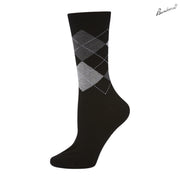 Bamboozld Business Socks - Argyle Black Women's
