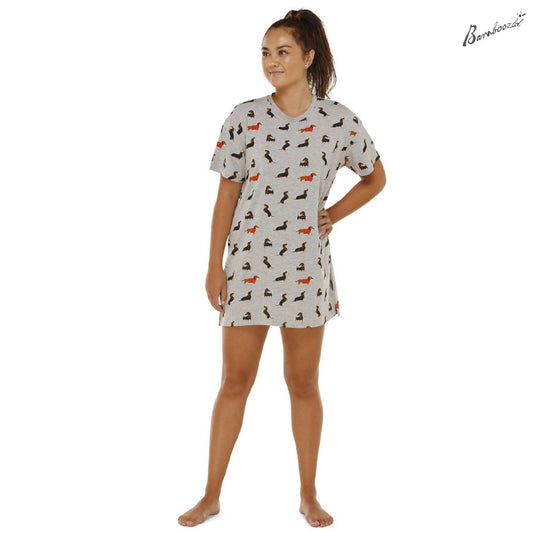 Bamboo Jersey Night-Tee - Weiner Dogs