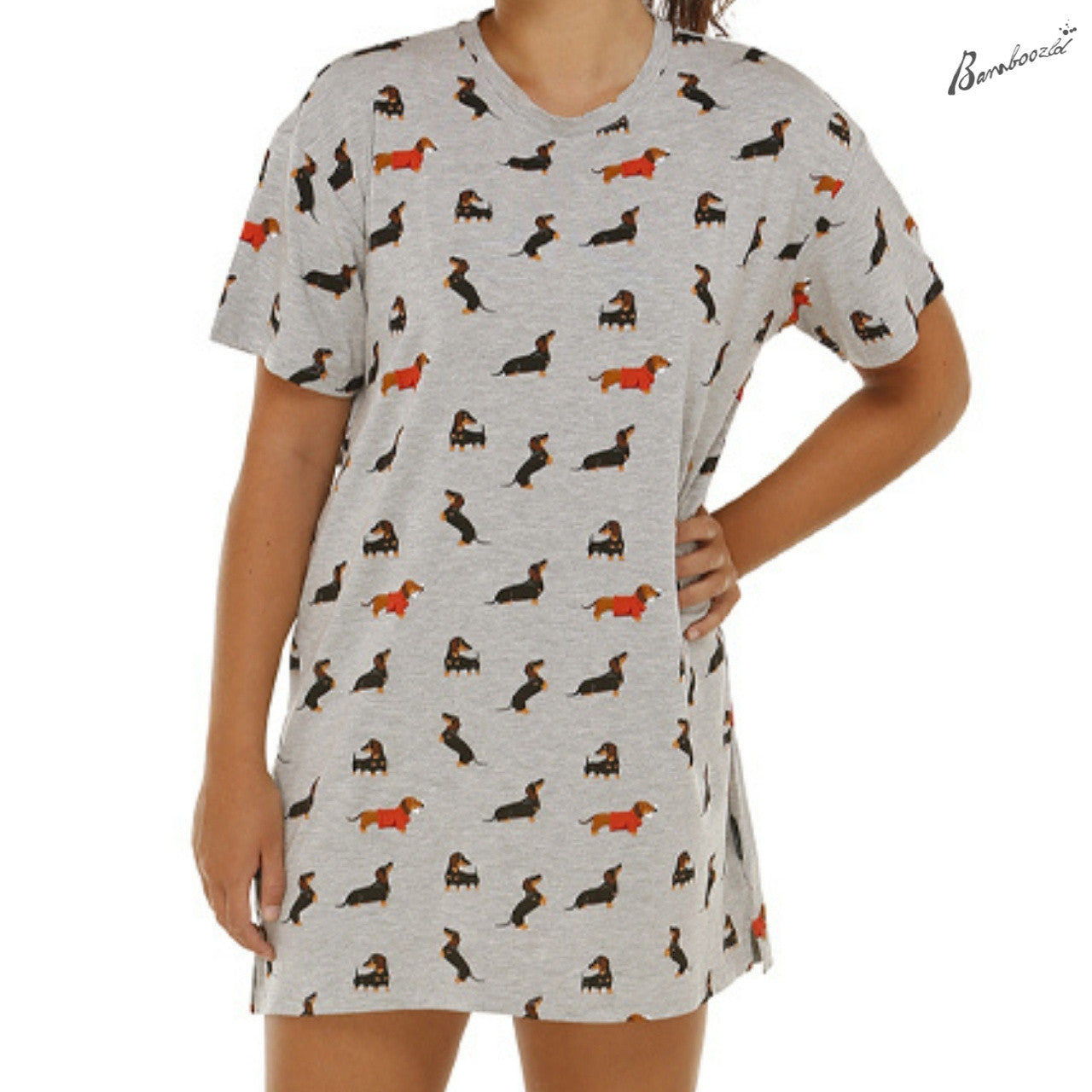 Bamboo Jersey Night-Tee - Weiner Dogs