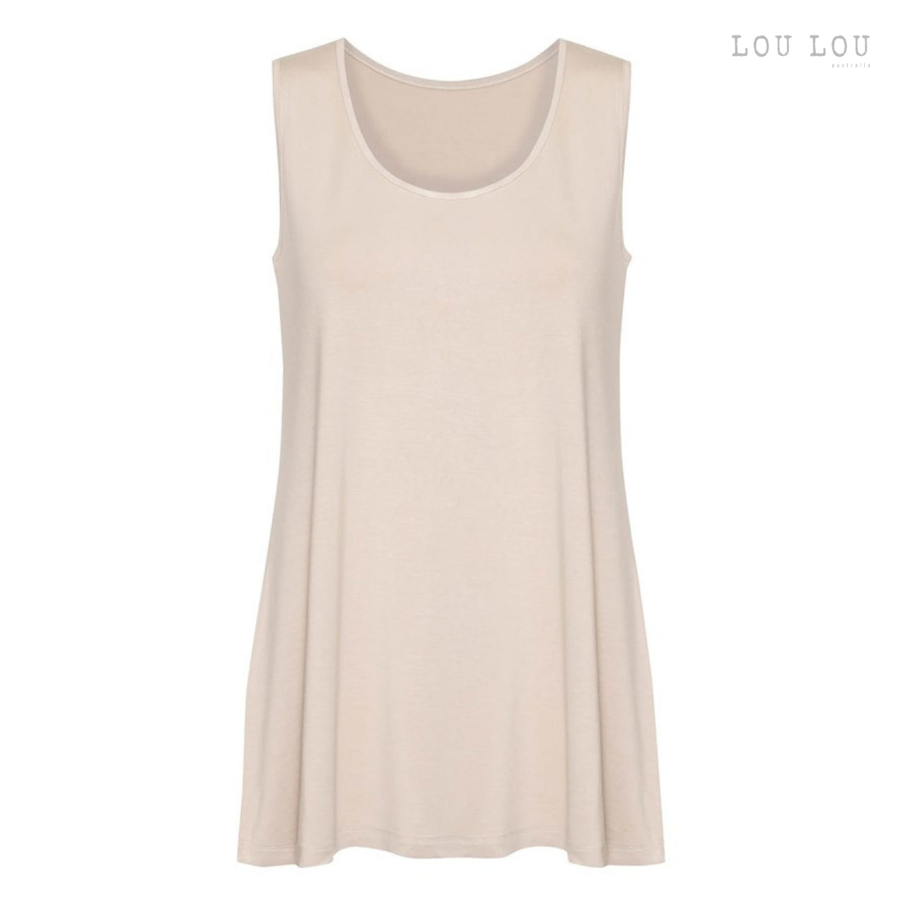 Alicia - A-line Bamboo Singlet Top | LIMITED