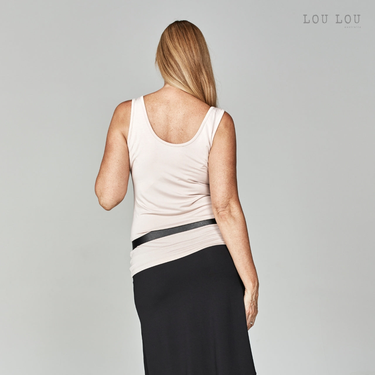 Alicia - A-line Bamboo Singlet Top | LIMITED