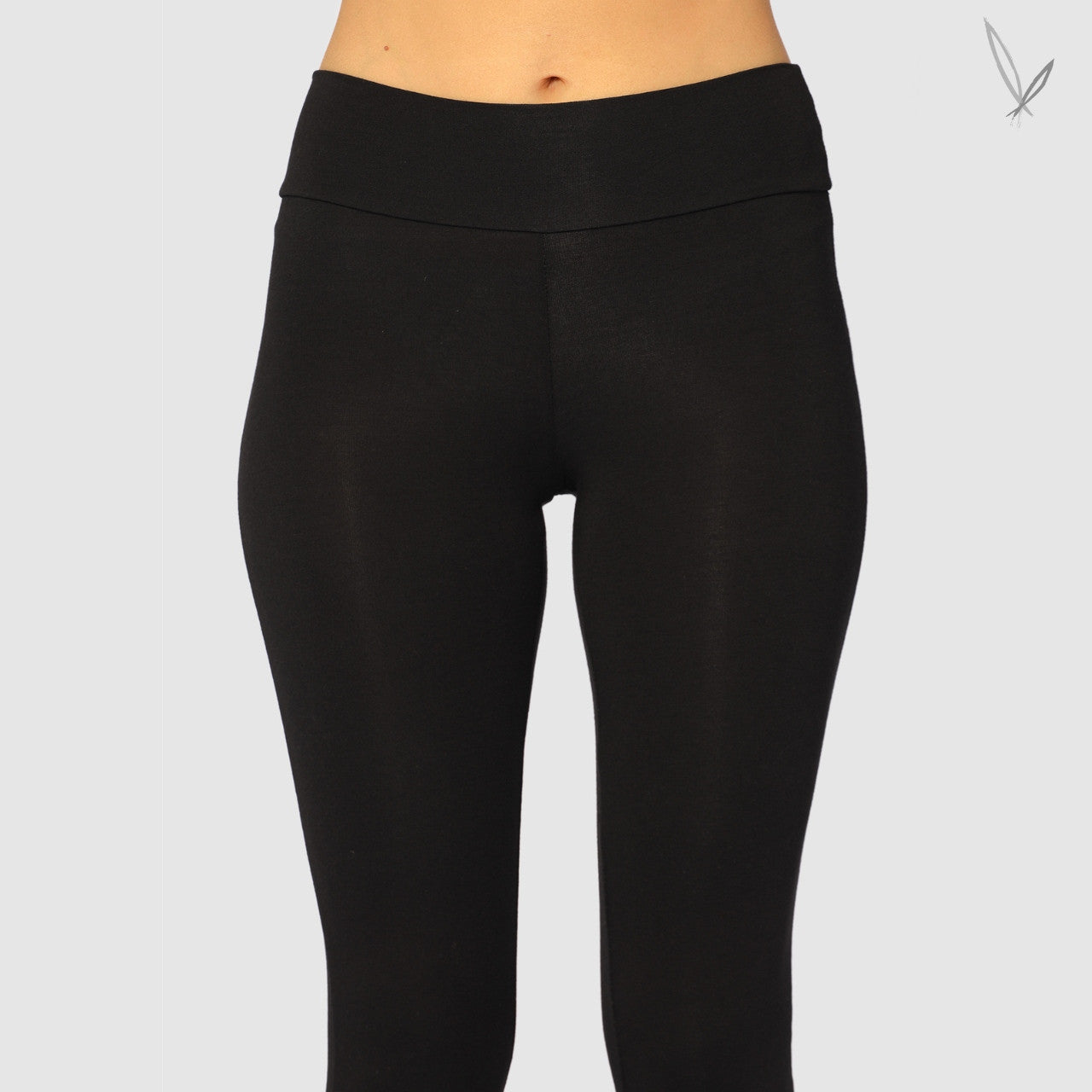 Women's Bamboo 3/4 Leggings - Black