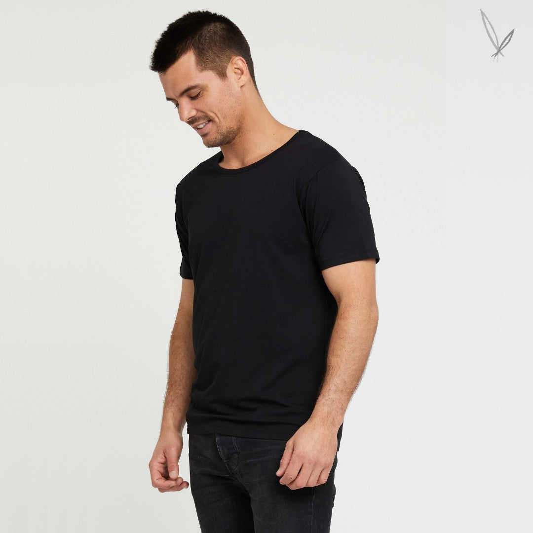 Men's Crew Neck Bamboo Tee - Black