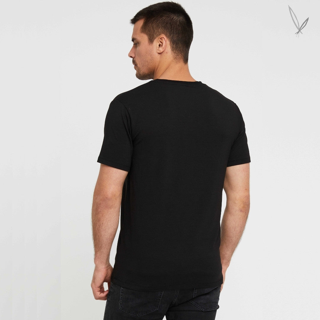 Men's V Neck Tee - Black