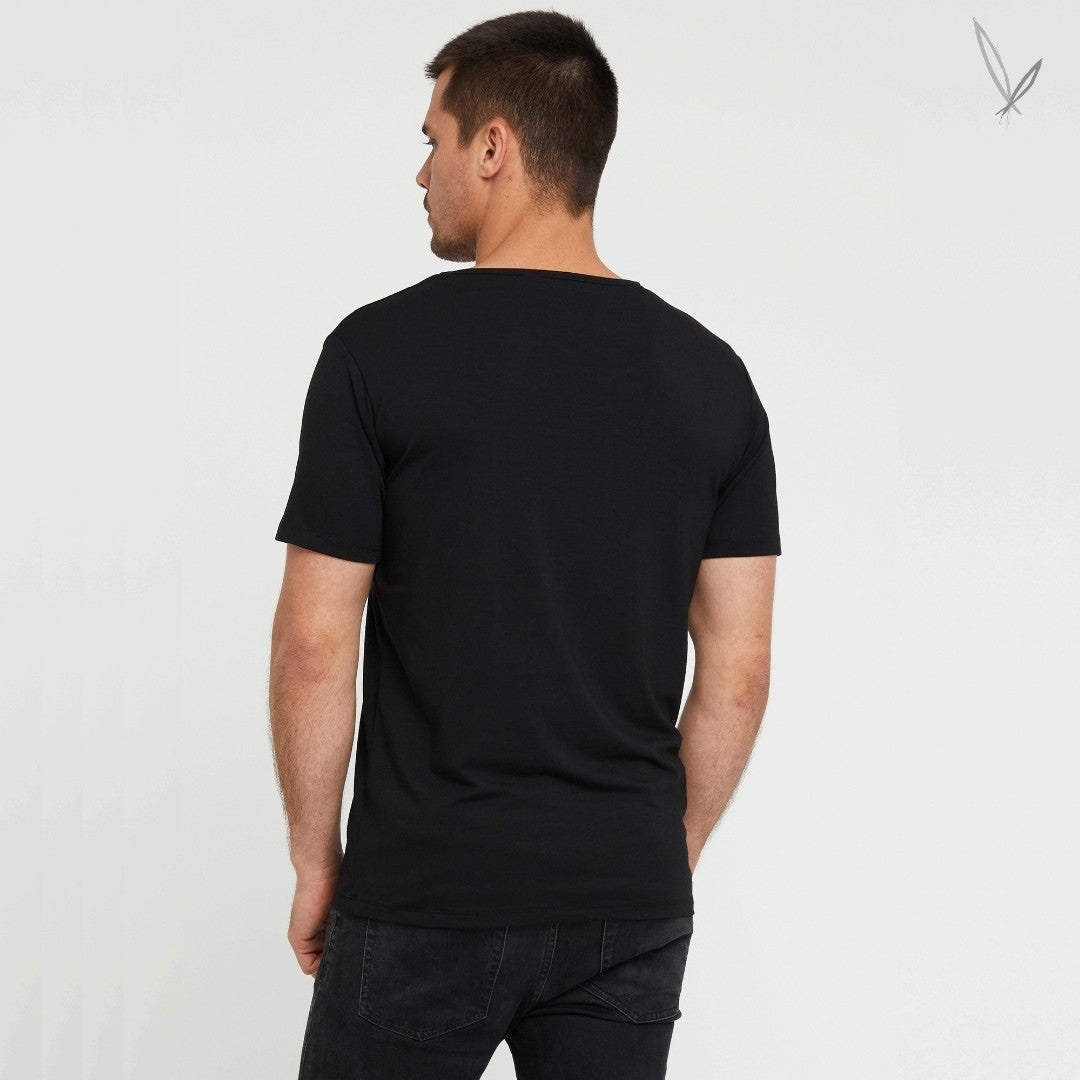 Men's Crew Neck Bamboo Tee - Black