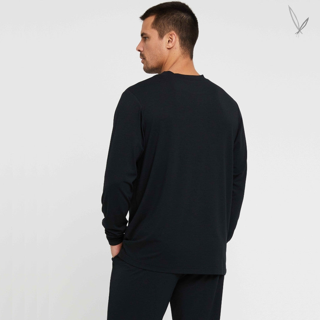Men's Long Sleeve Crew Neck - Black