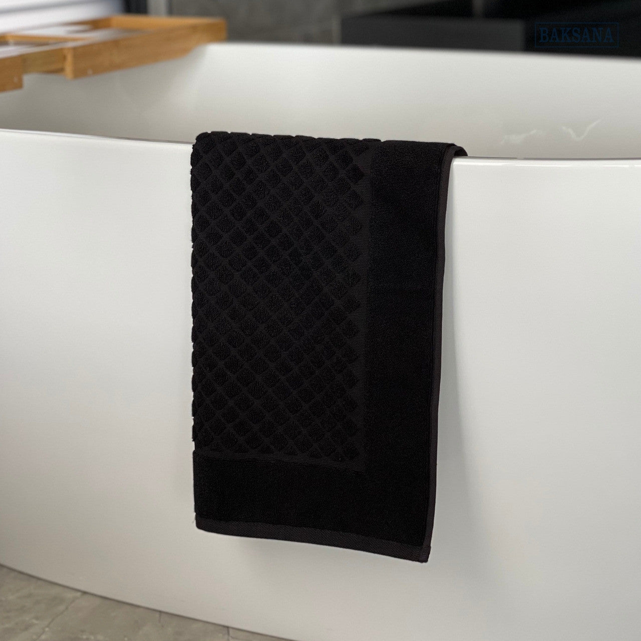 Baksana Bamboo Bath Mat | Black