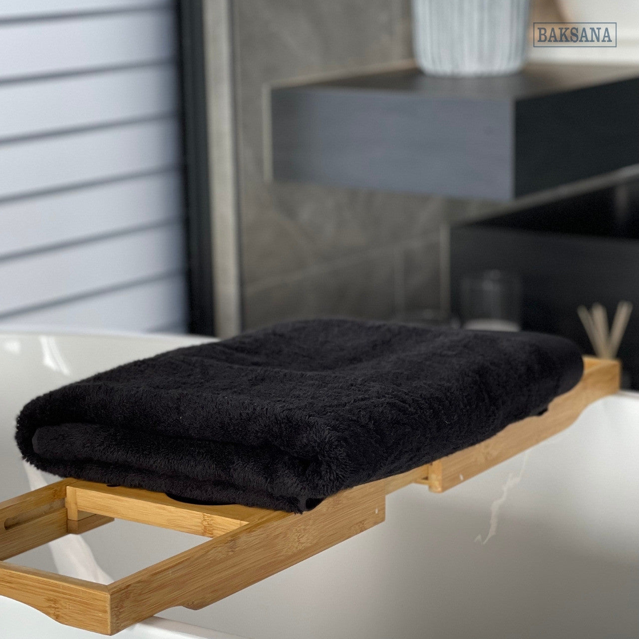 Baksana Bath Sheet | Black