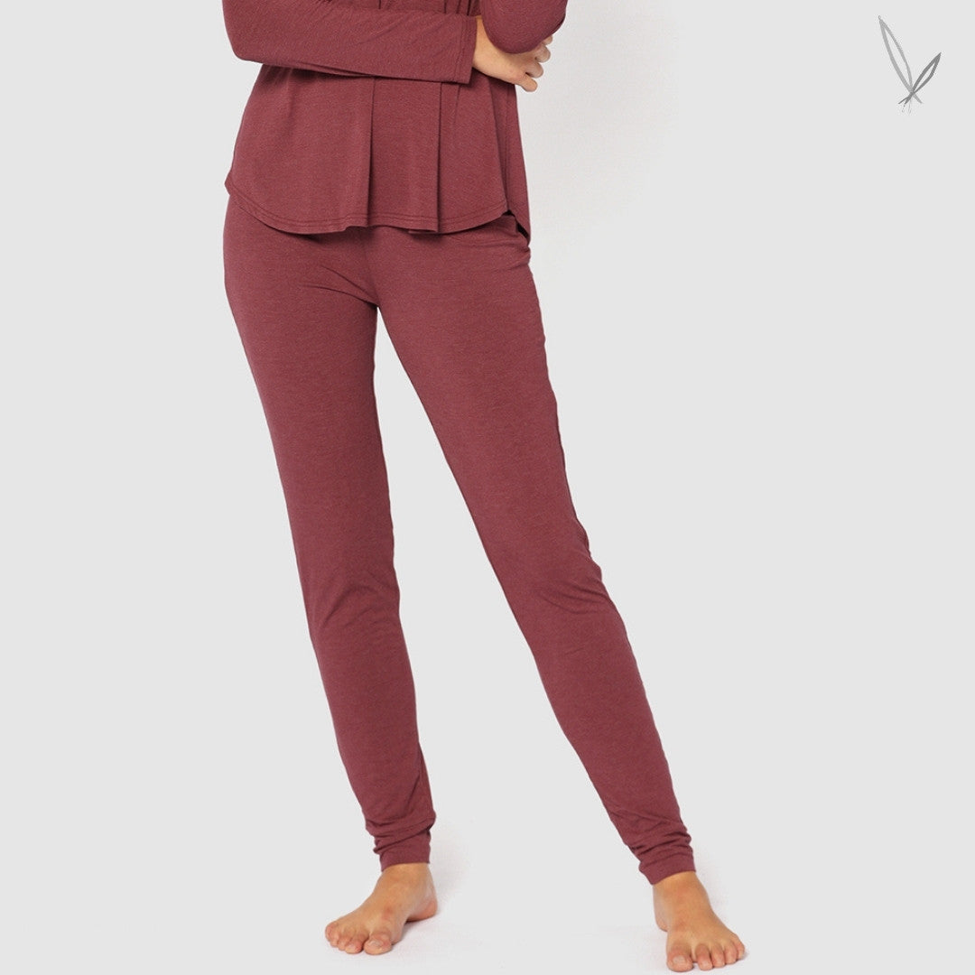 Bamboo PJ Slouch Pants - Burgundy