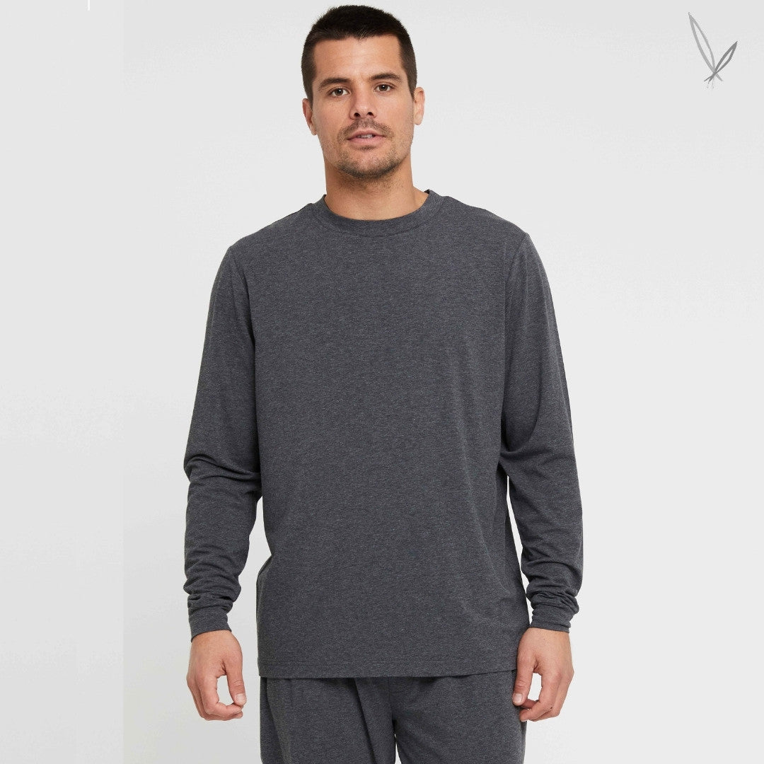 Men's Long Sleeve Crew Neck - Charcoal
