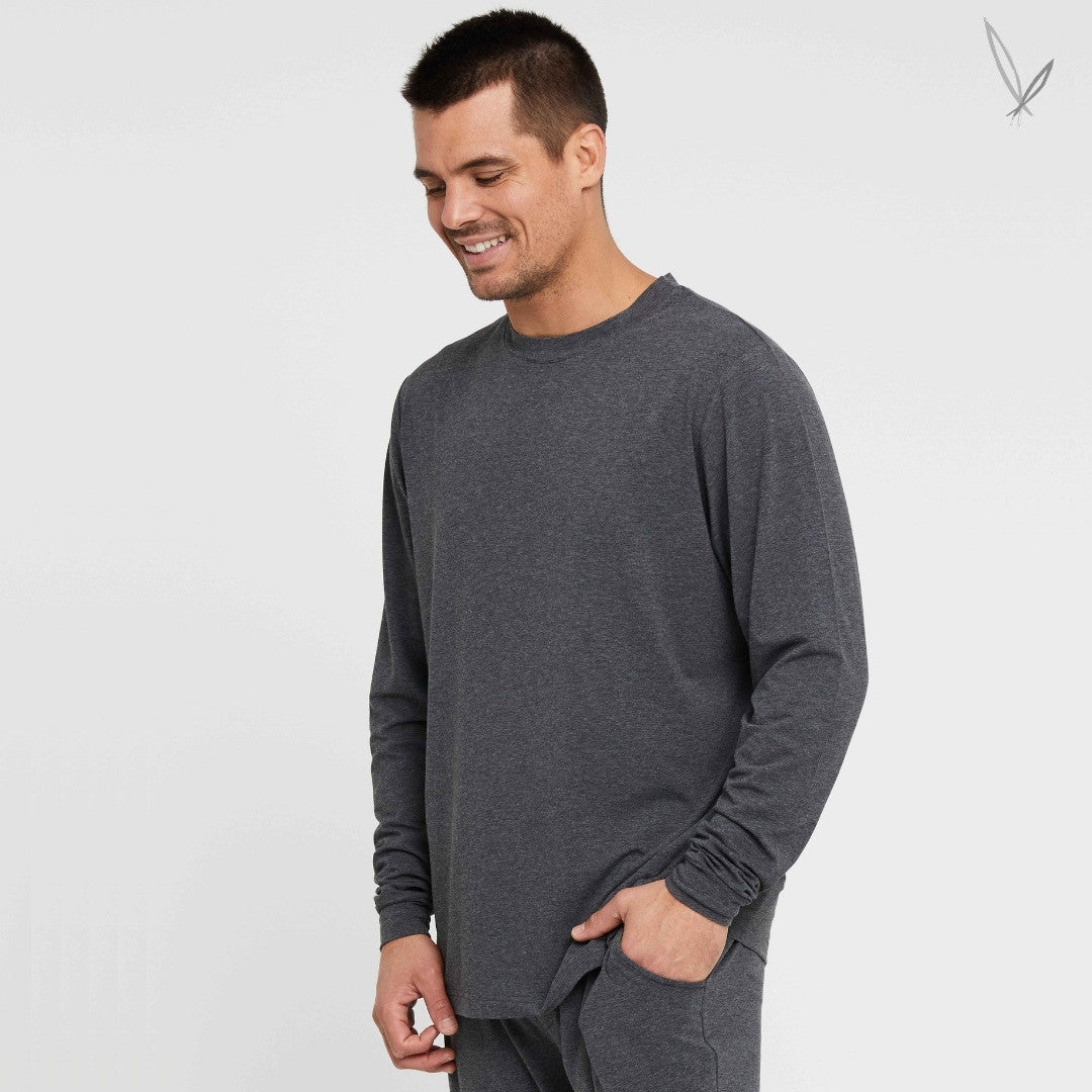 Men's Long Sleeve Crew Neck - Charcoal