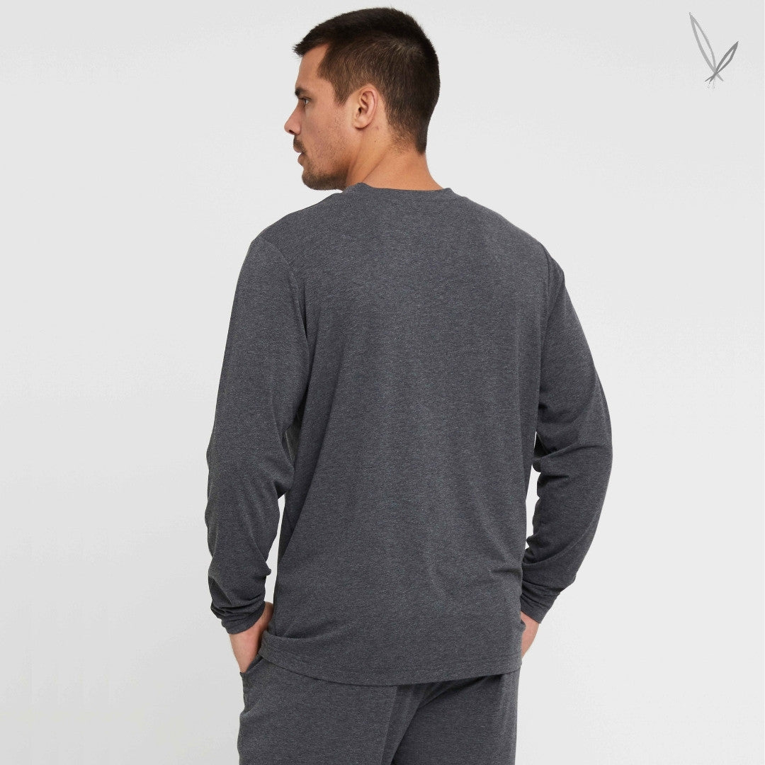 Men's Long Sleeve Crew Neck - Charcoal