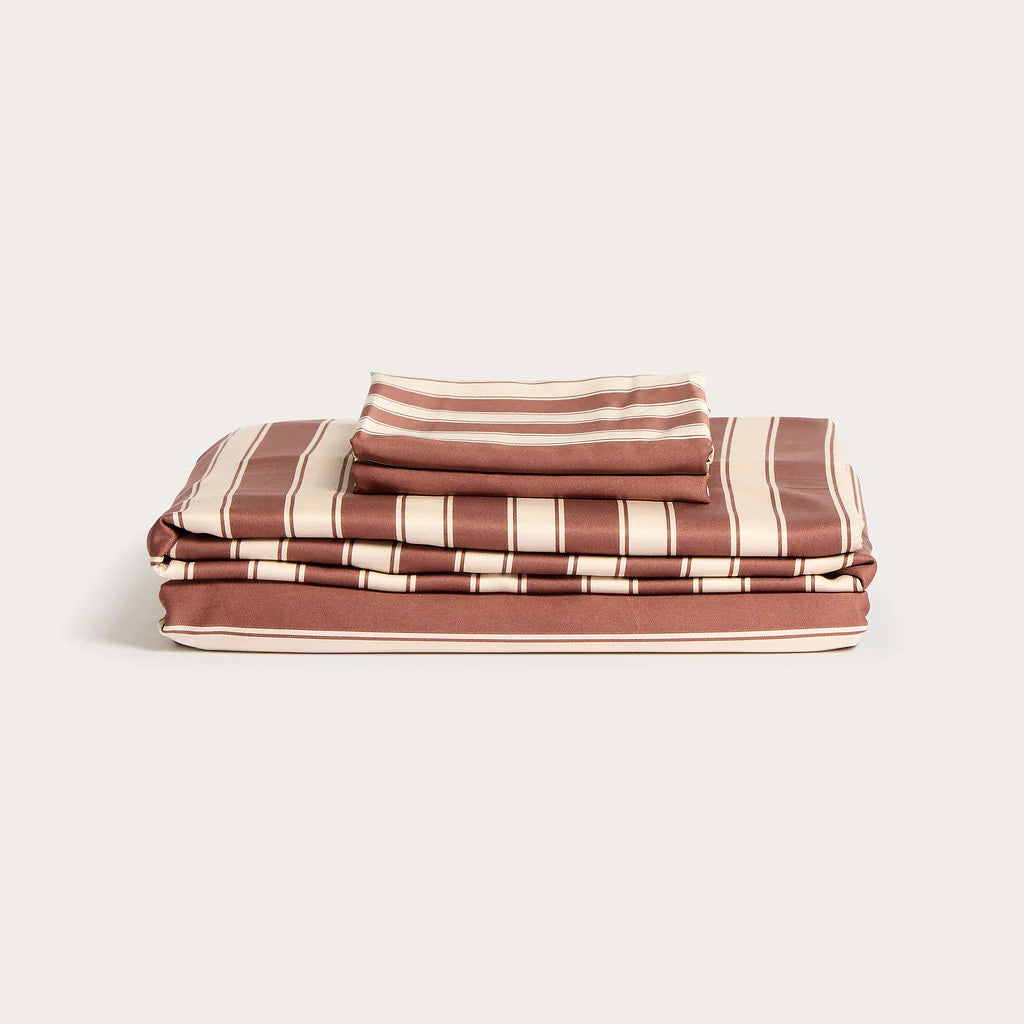 MTCo. Bamboo Sheet Set - Cinnamon Stripe