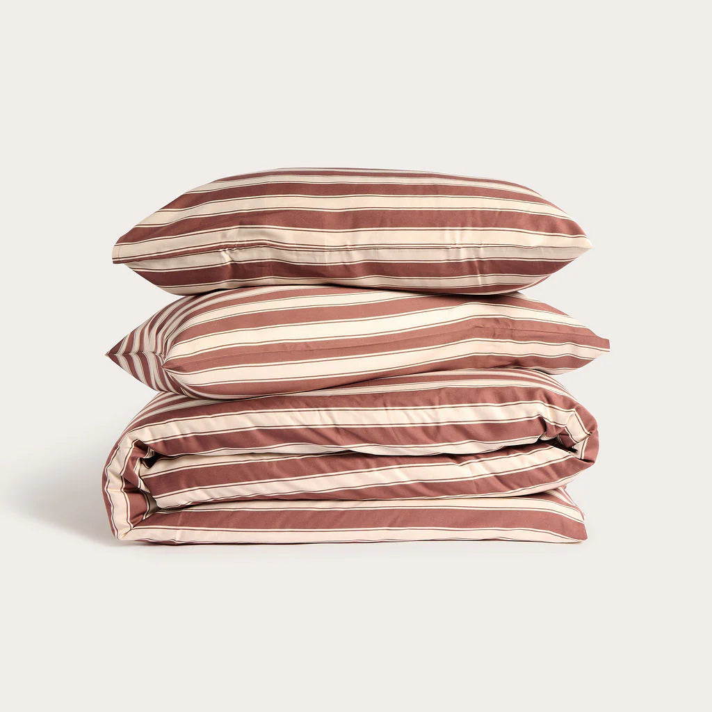 MTCo. Bamboo Quilt Cover - Cinnamon Stripe