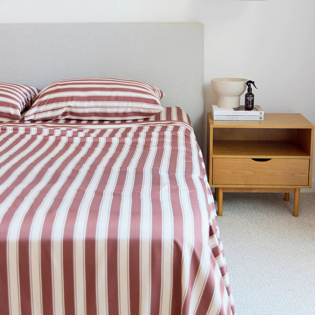 MTCo. Bamboo Sheet Set - Cinnamon Stripe