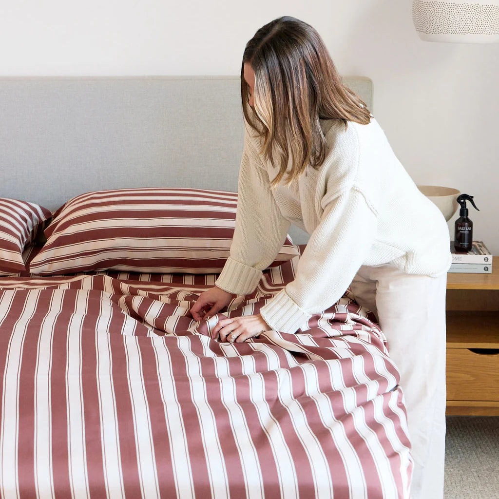 MTCo. Bamboo Sheet Set - Cinnamon Stripe