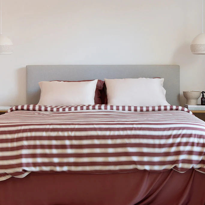 MTCo. Bamboo Quilt Cover - Cinnamon Stripe