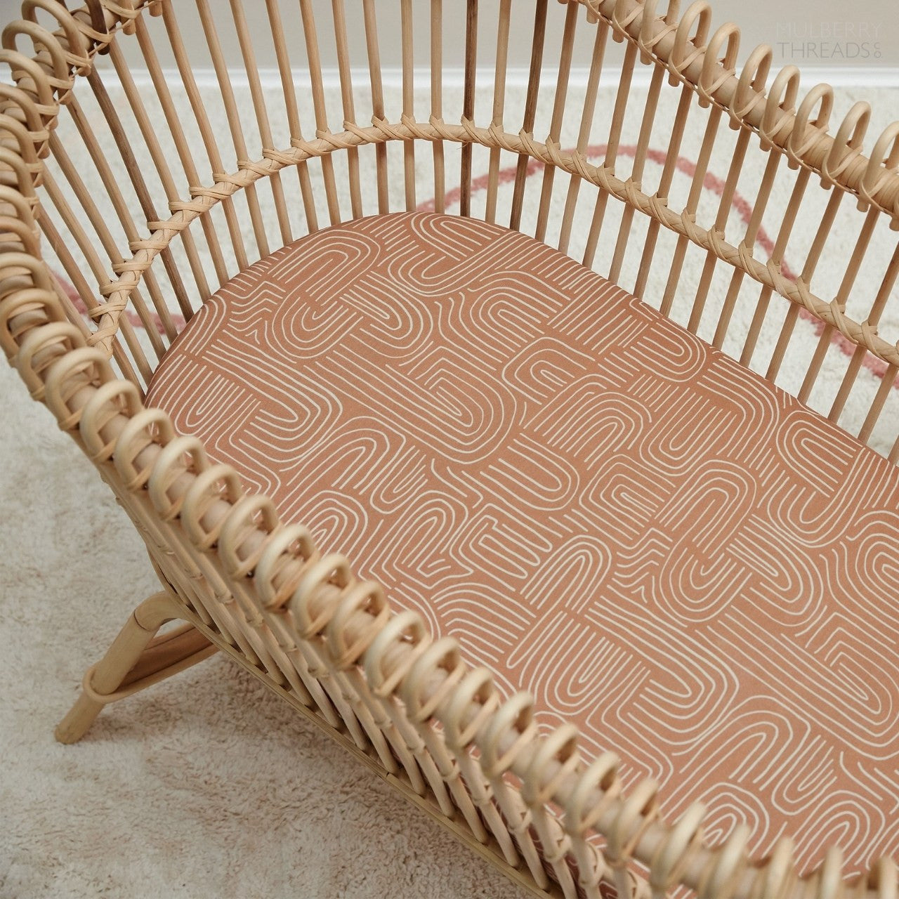 Jersey Bassinet Sheet - Fitted by Mulberry Threads Co. - Clay Arches