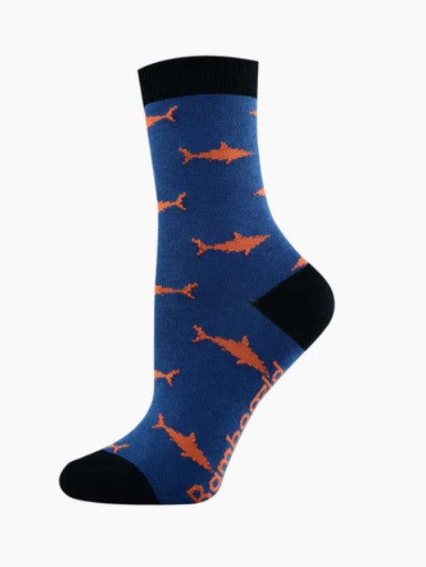 Kid's Bamboo Sock - Ditsy Shark