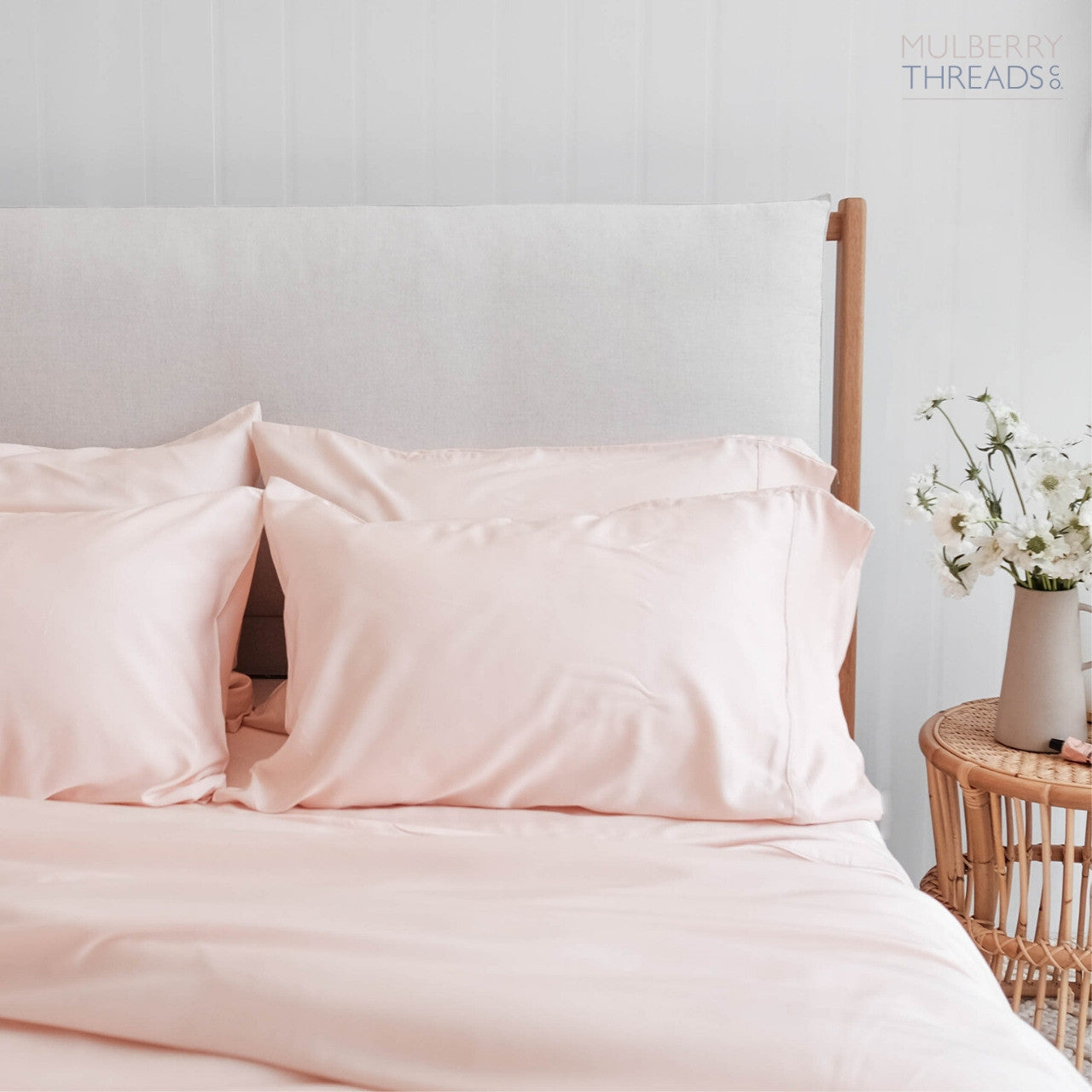 Bamboo Quilt Cover by MTC - Blush