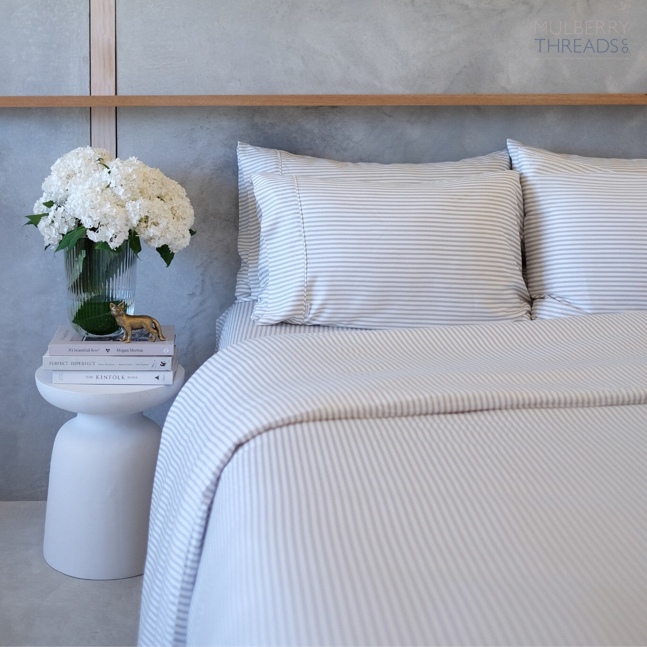 Bamboo Quilt Cover by MTC - Fog Stripe