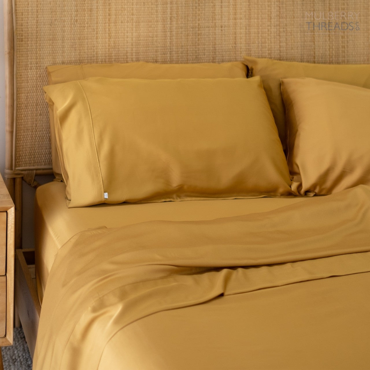 Bamboo Quilt Cover by MTC - Mustard