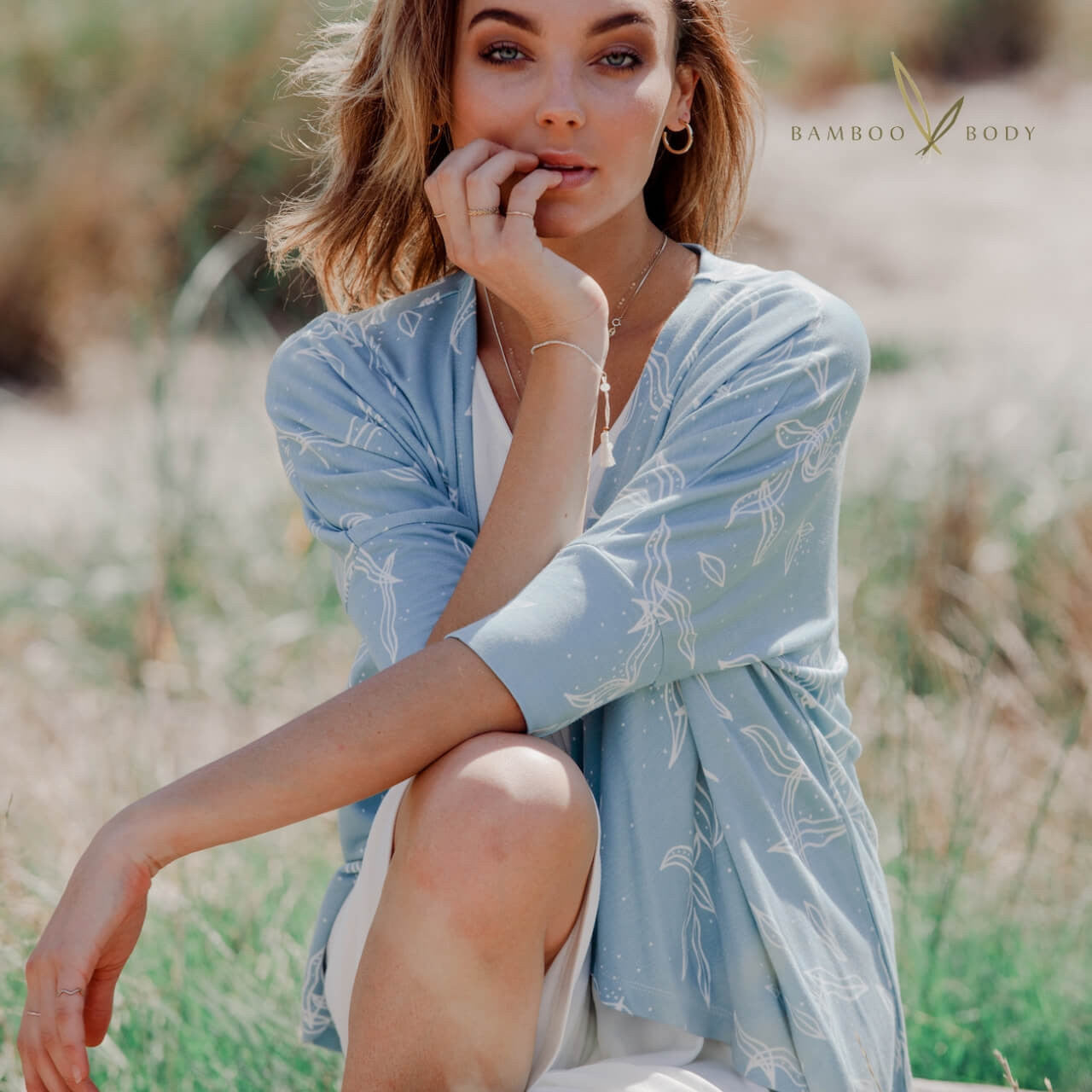 Drape Cardi - Eucalyptus