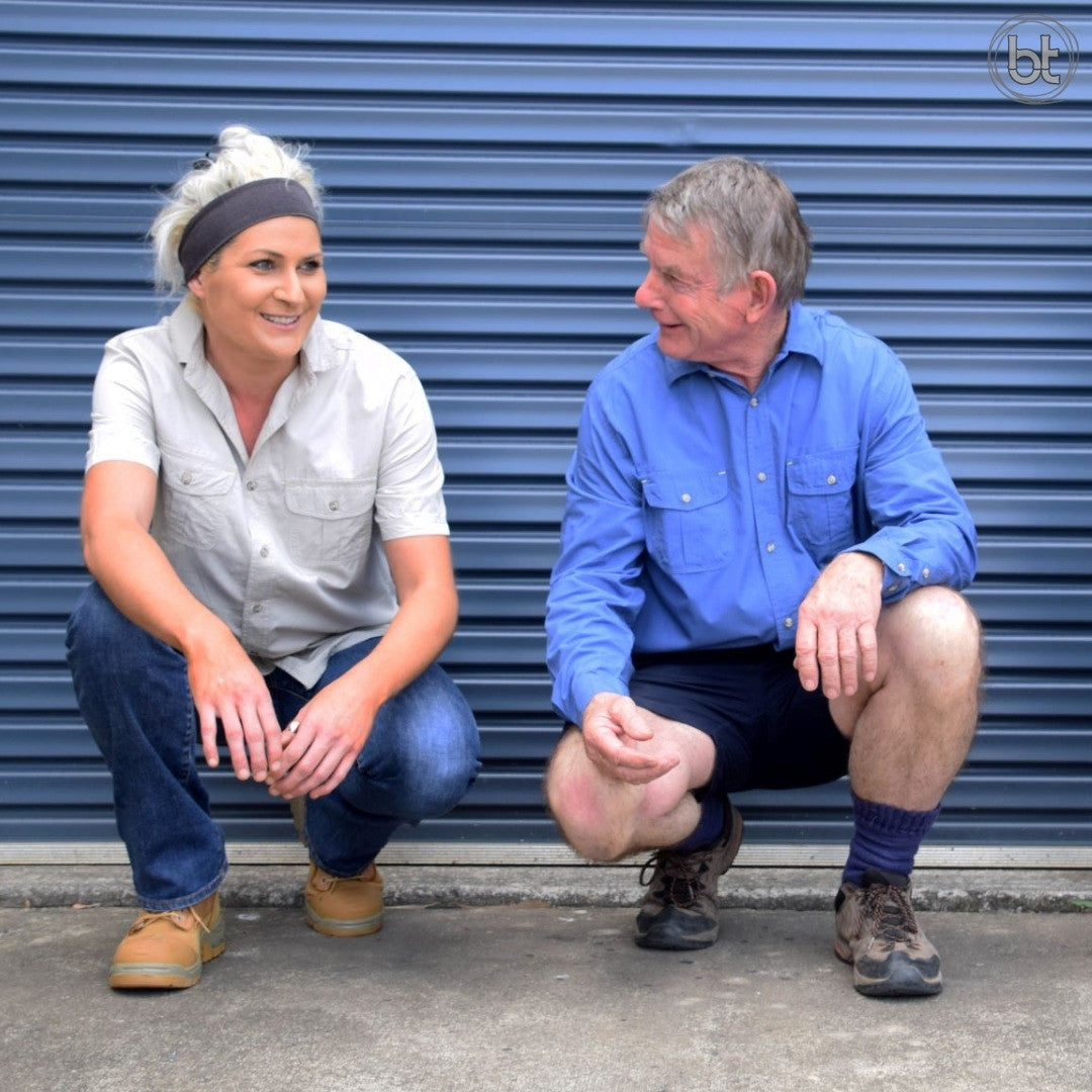 Dundee Short & Long Sleeve - Stone + Denim