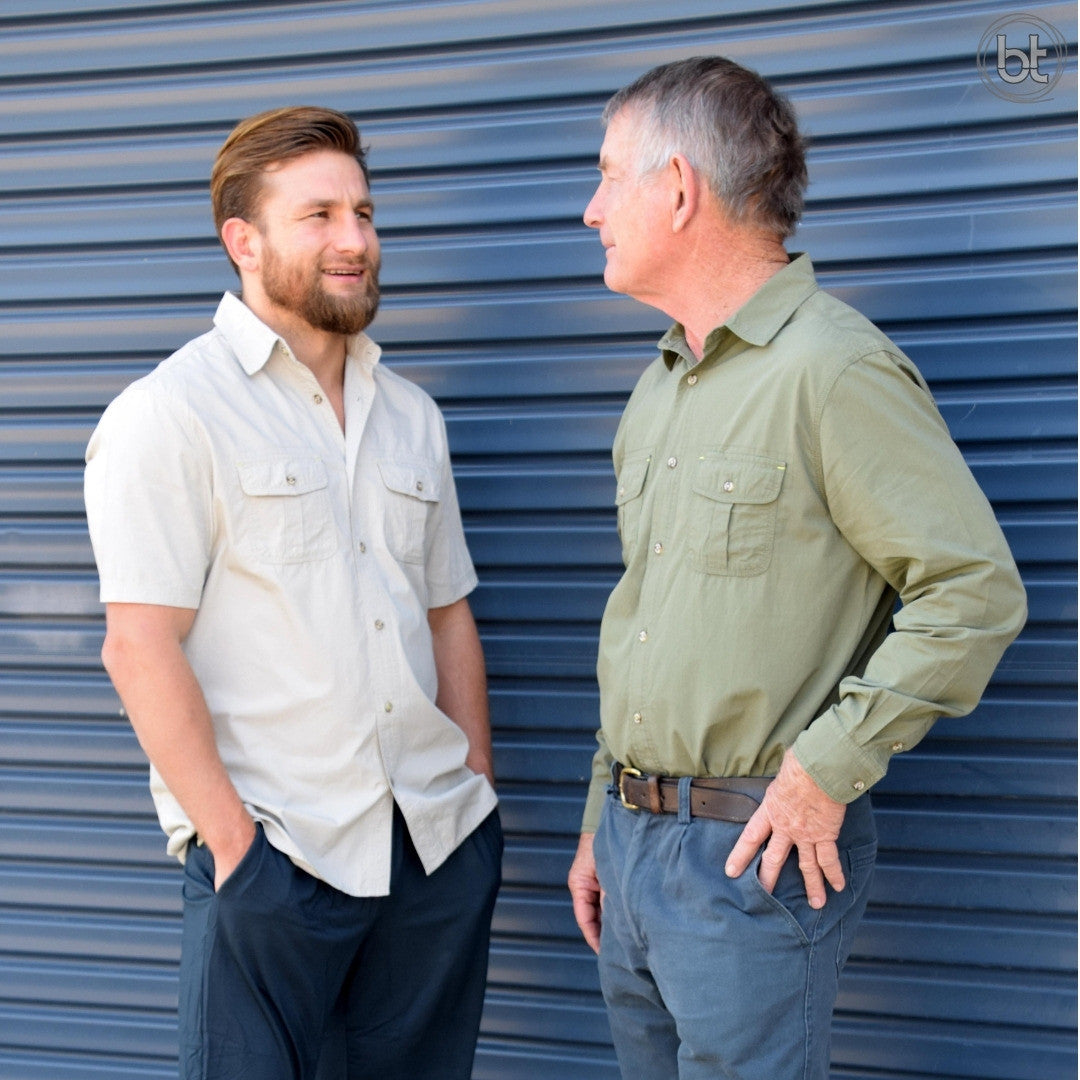 Dundee Short & Long Sleeve - Stone + Fatigue