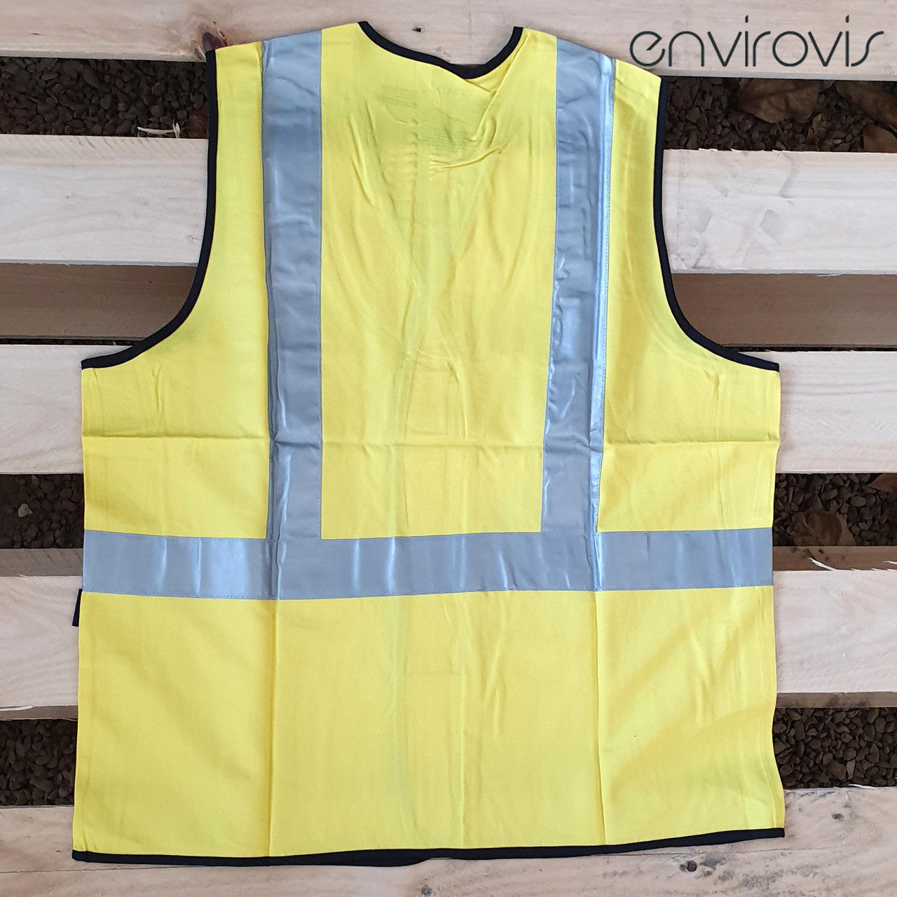 Bamboo Hi-Vis Vest - Backside - Yellow