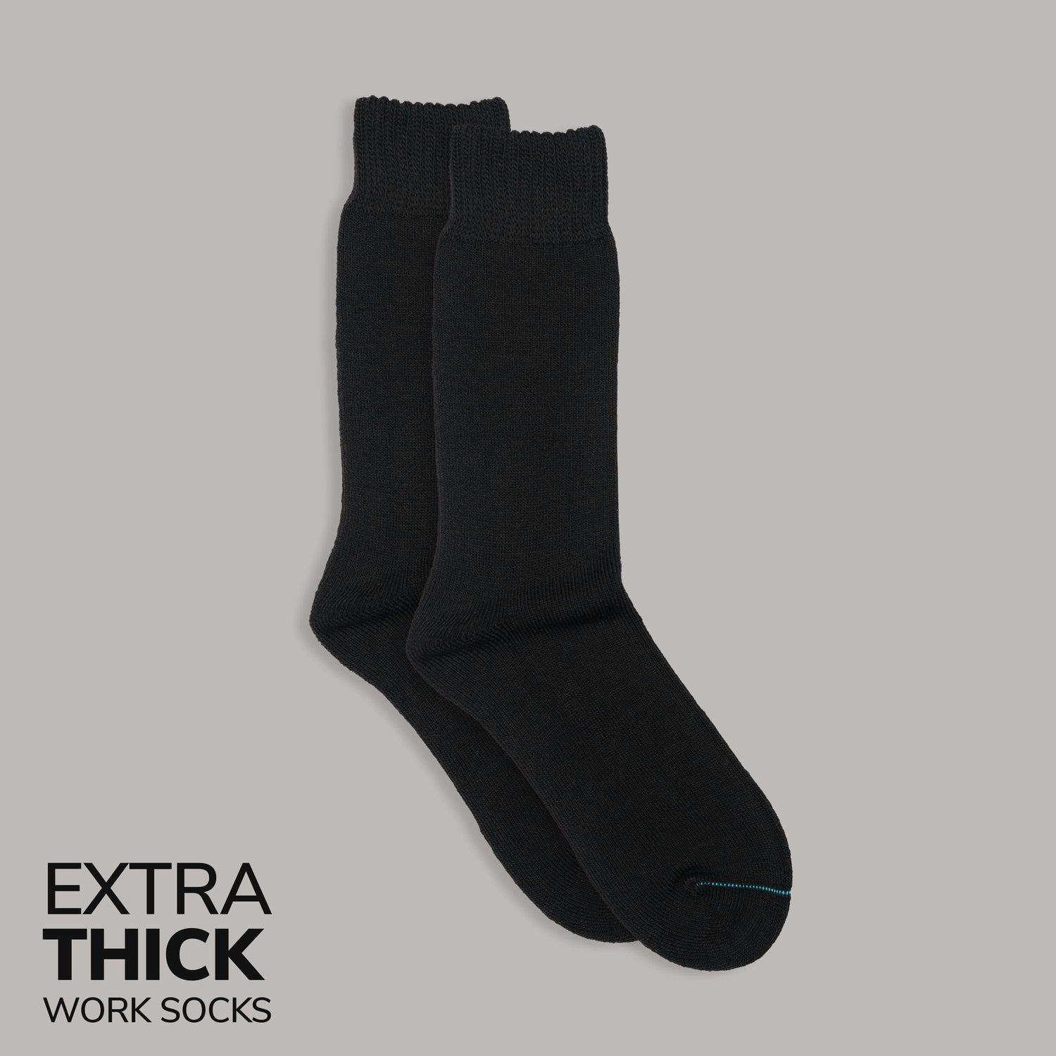 Extra Thick Bamboo Work Socks | Black