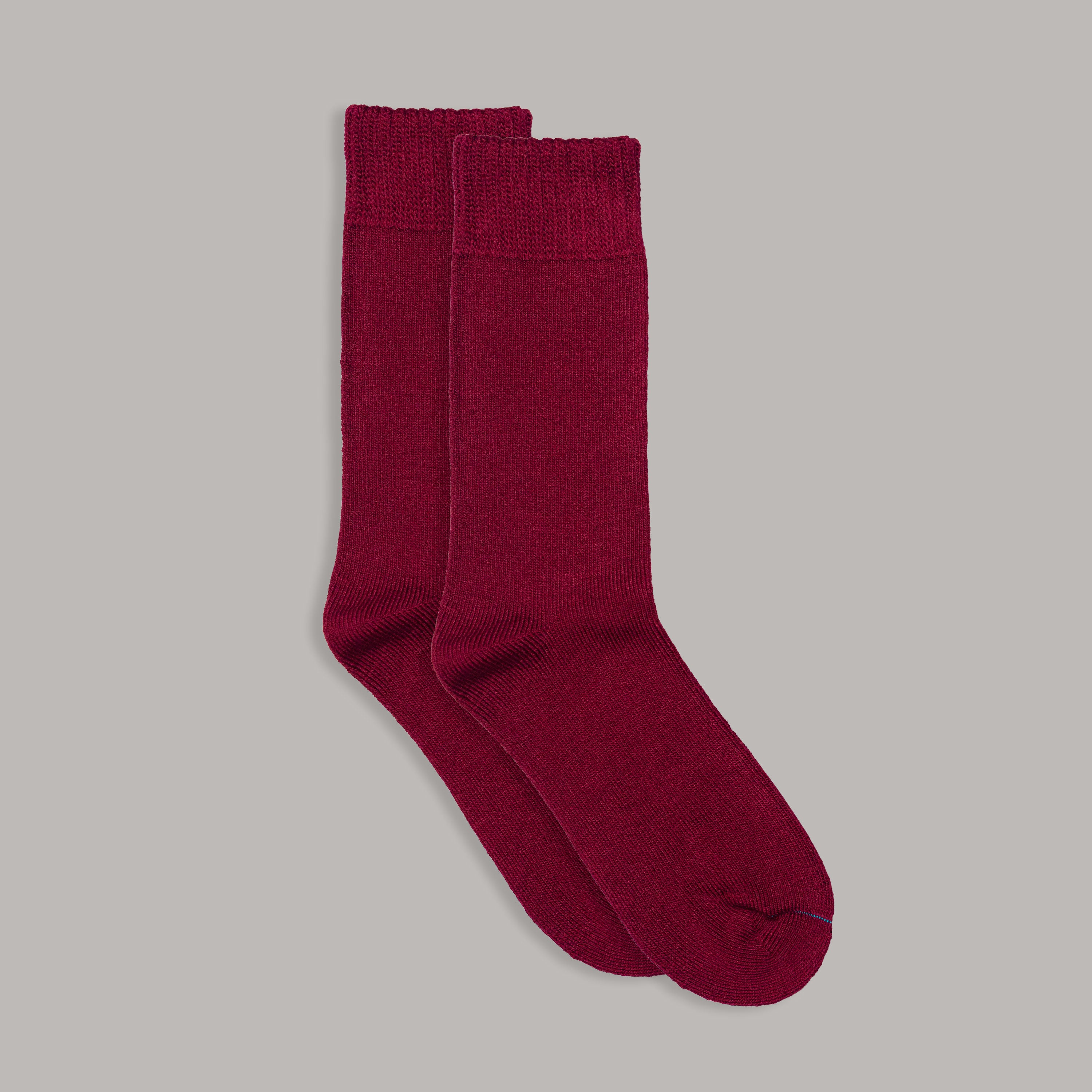 Extra Thick Bamboo Work Socks | Burnt Red