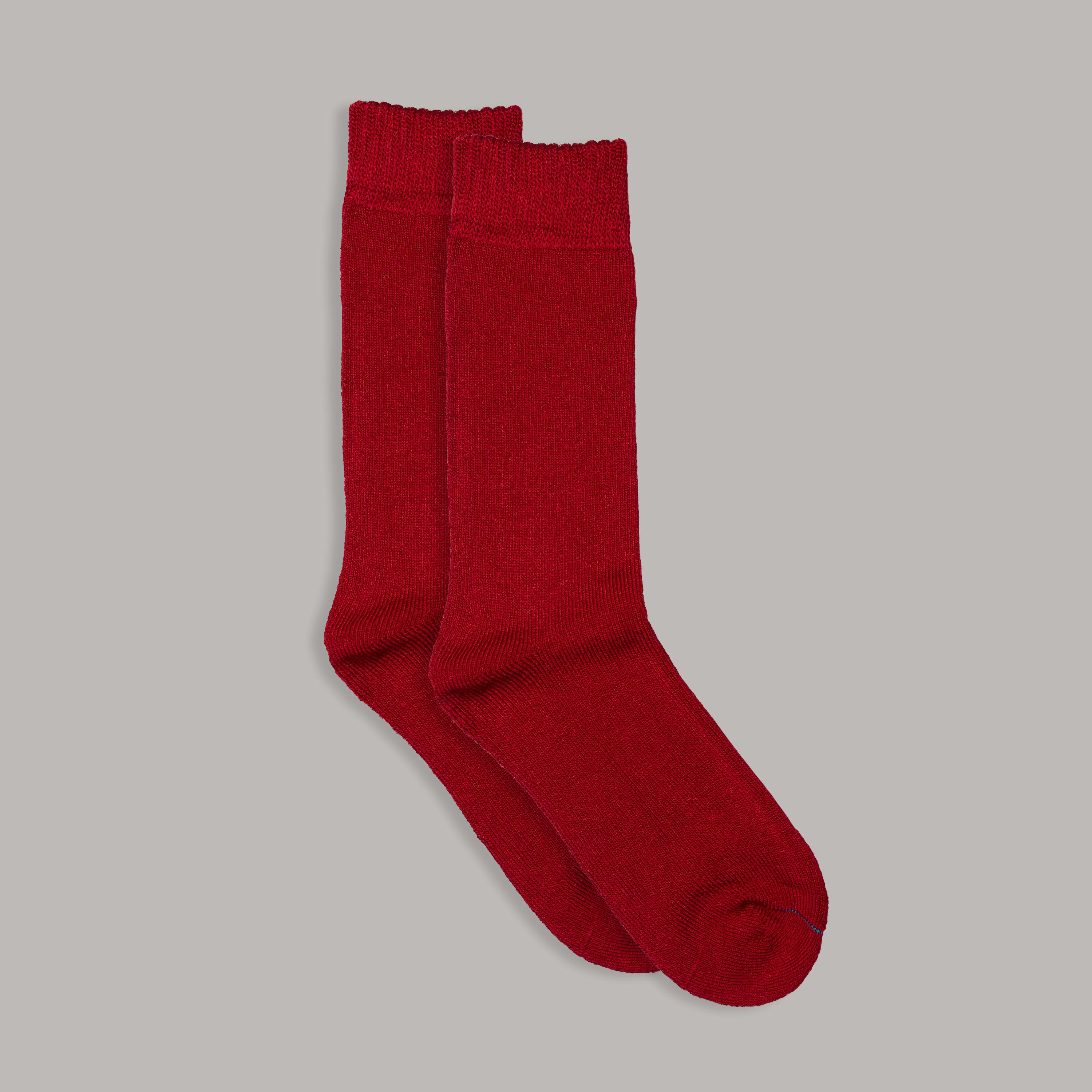 Extra Thick Bamboo Work Socks | Fire Red