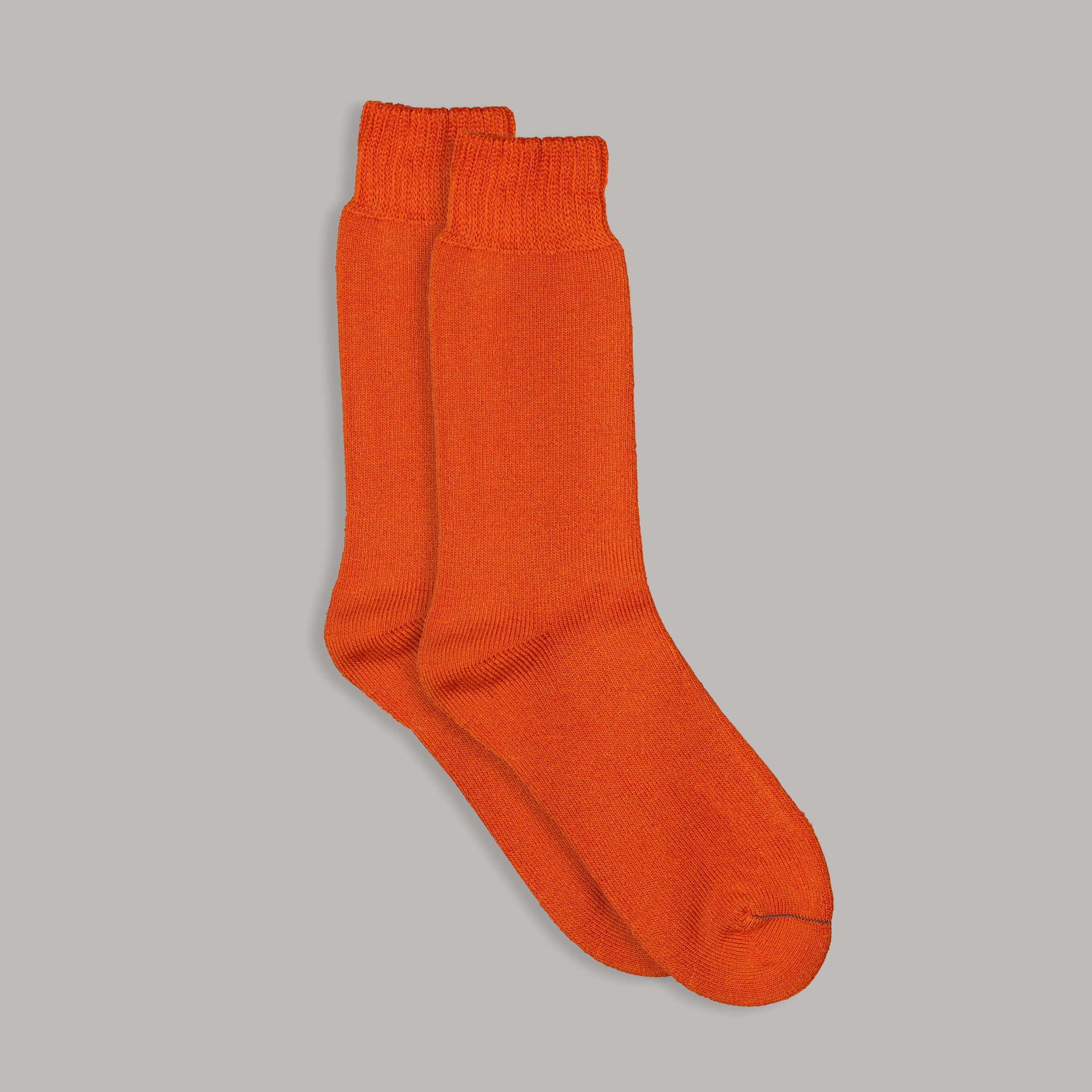 Extra Thick Bamboo Work Socks | High Vis Orange