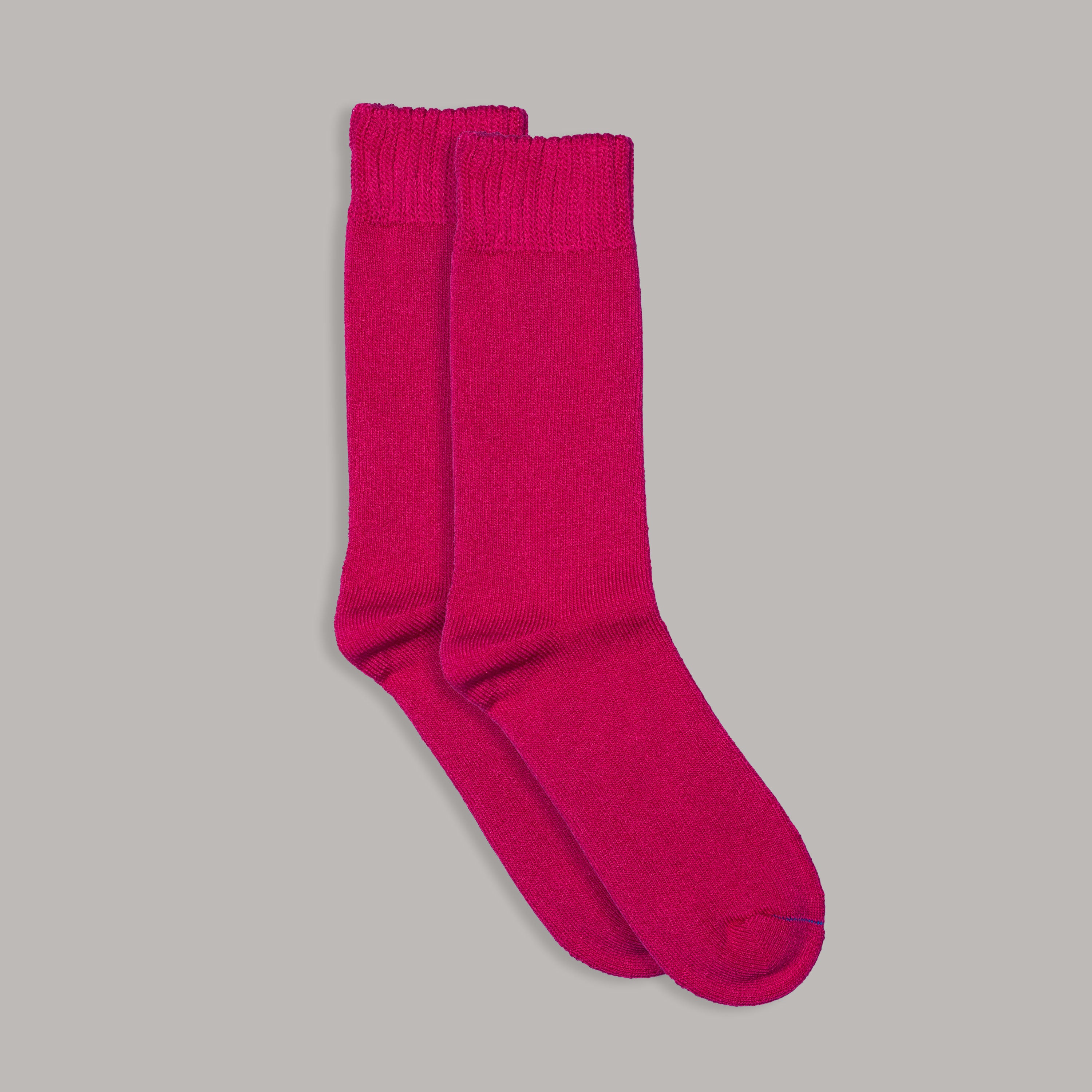 Extra Thick Bamboo Work Socks | Hot Pink