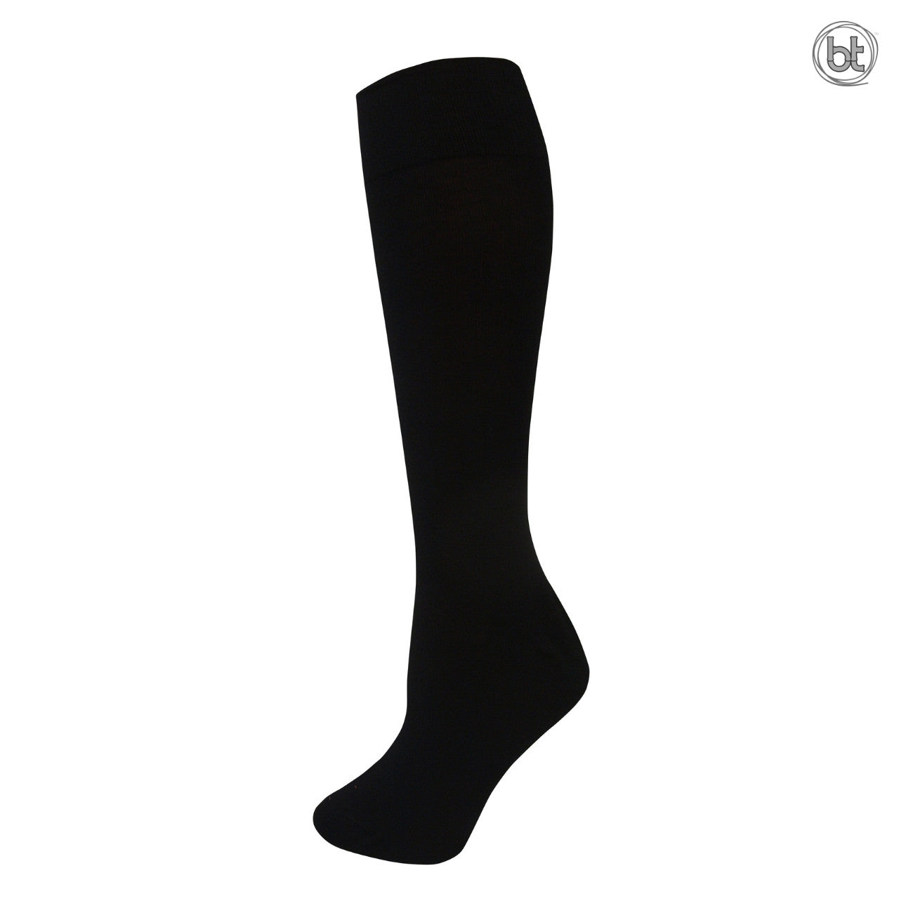 Bamboo Fine Knit Knee High Socks for Women - Black