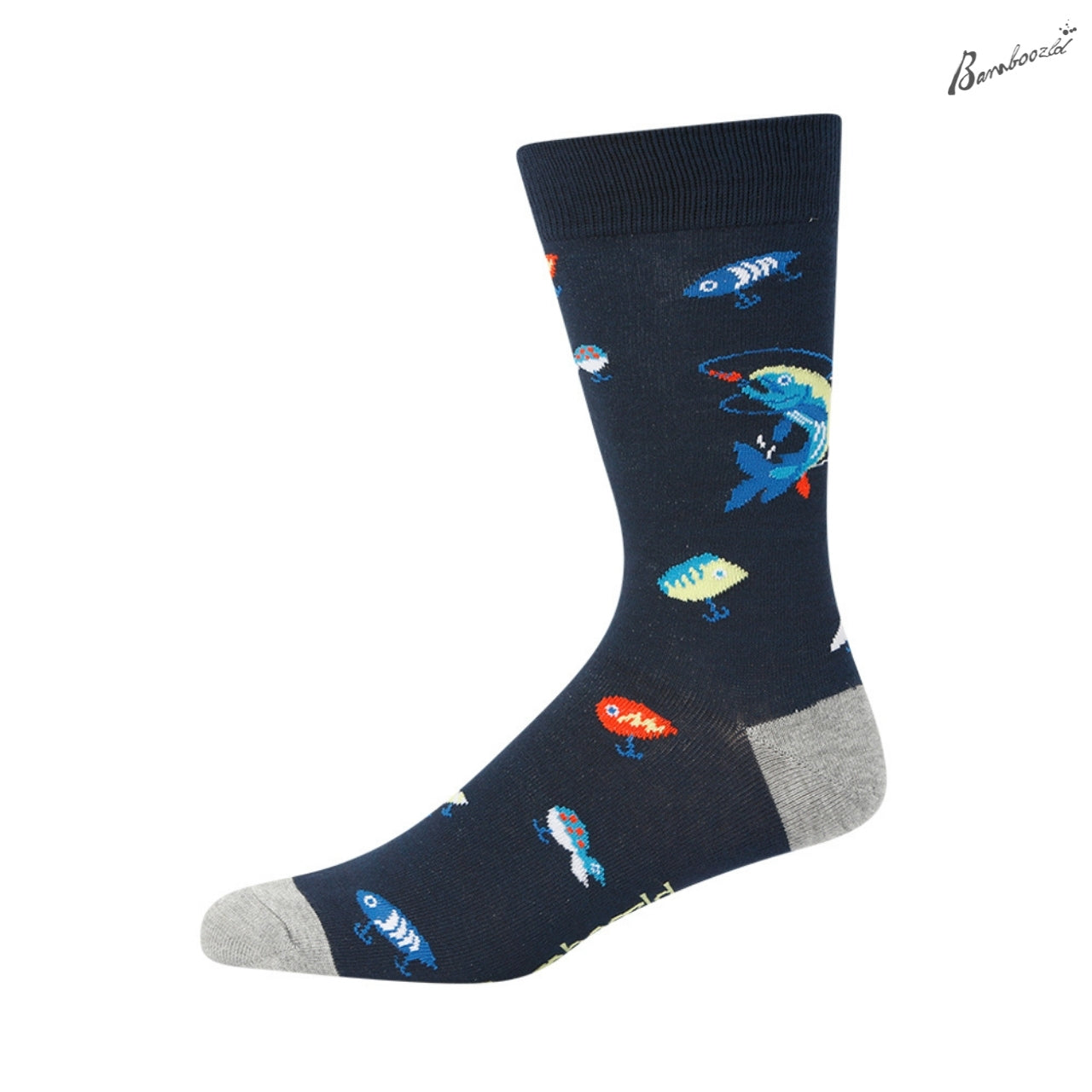 Bamboo Crew Sock - Fishing