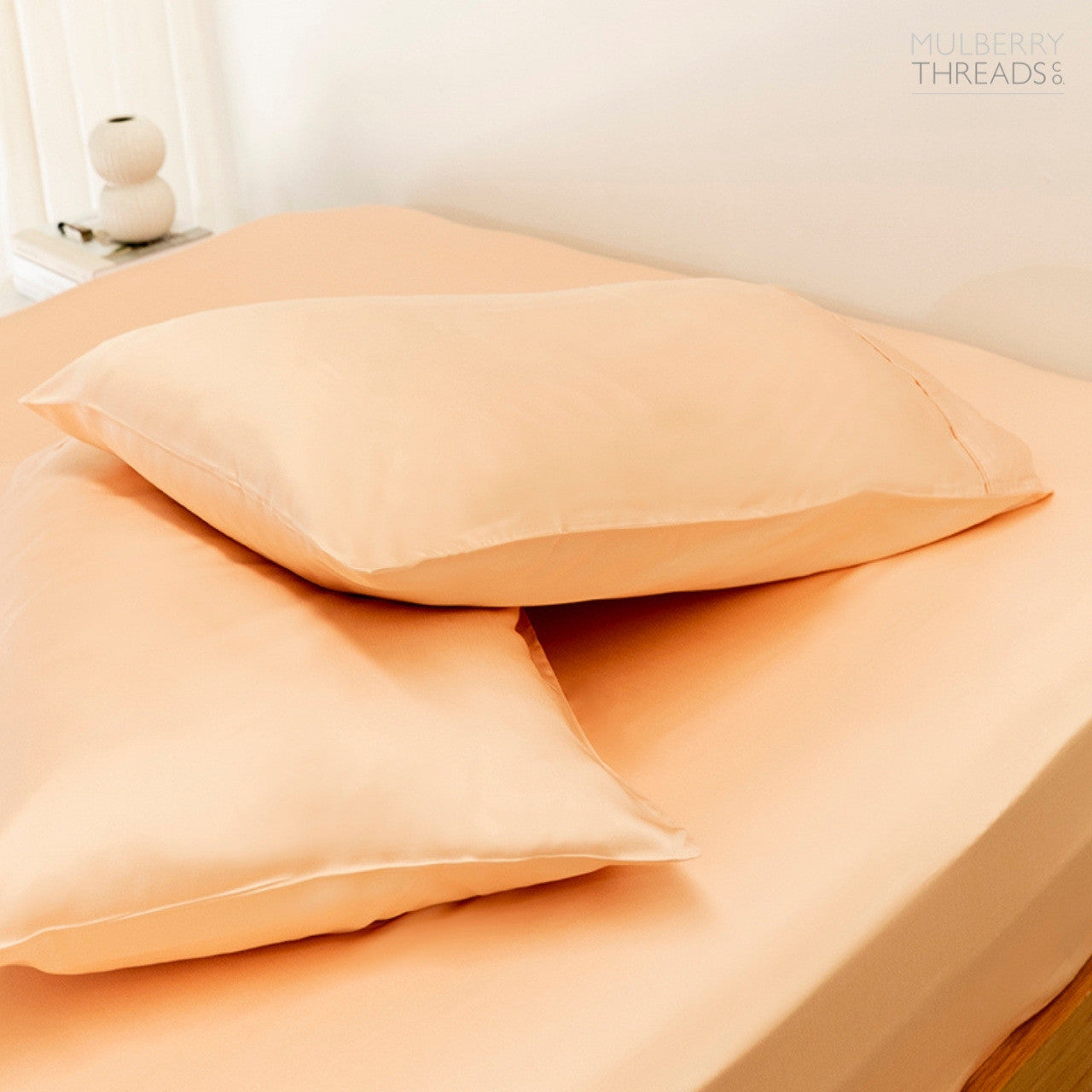 Bamboo Fitted Sheet - Peach